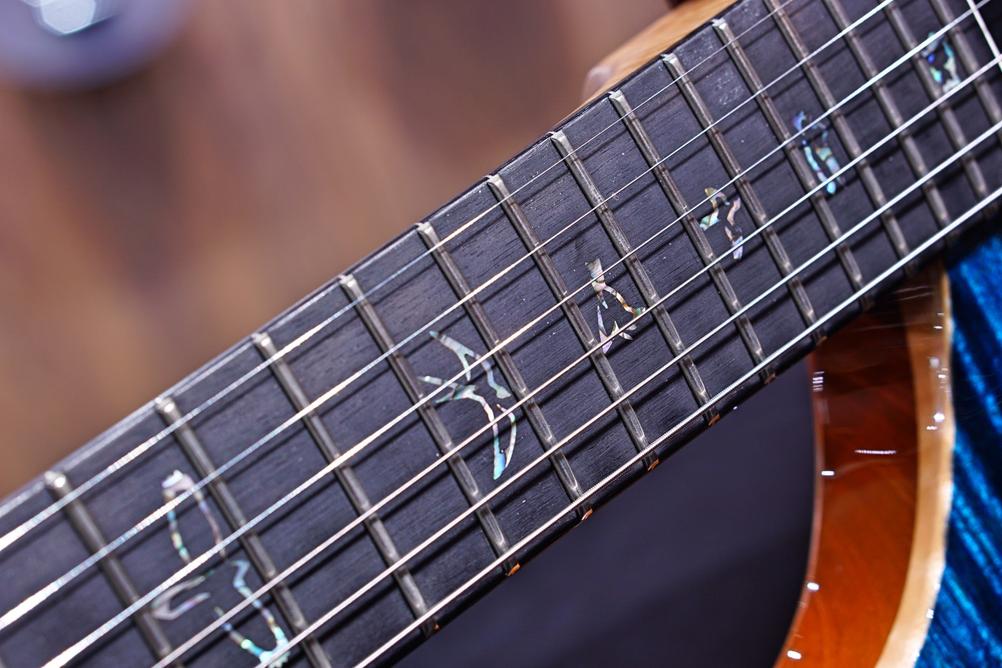 PRS Custom 24 Piezo wood library Blue Green Torrefied maple neck run 0334832 - HIENDGUITAR PRS GUITAR