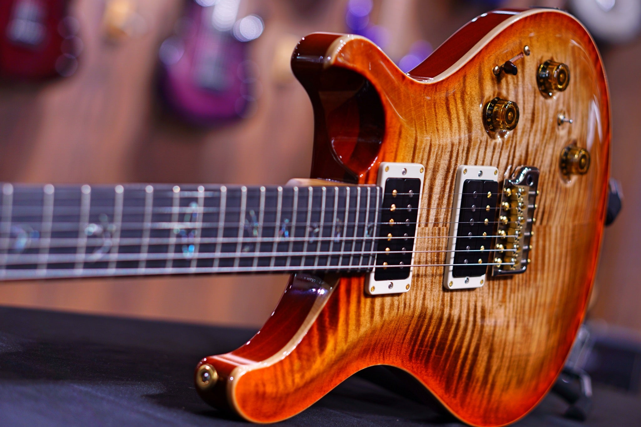 PRS Custom 24 Piezo wood library autumn sky Torrefied maple neck run 0334824 - HIENDGUITAR PRS GUITAR