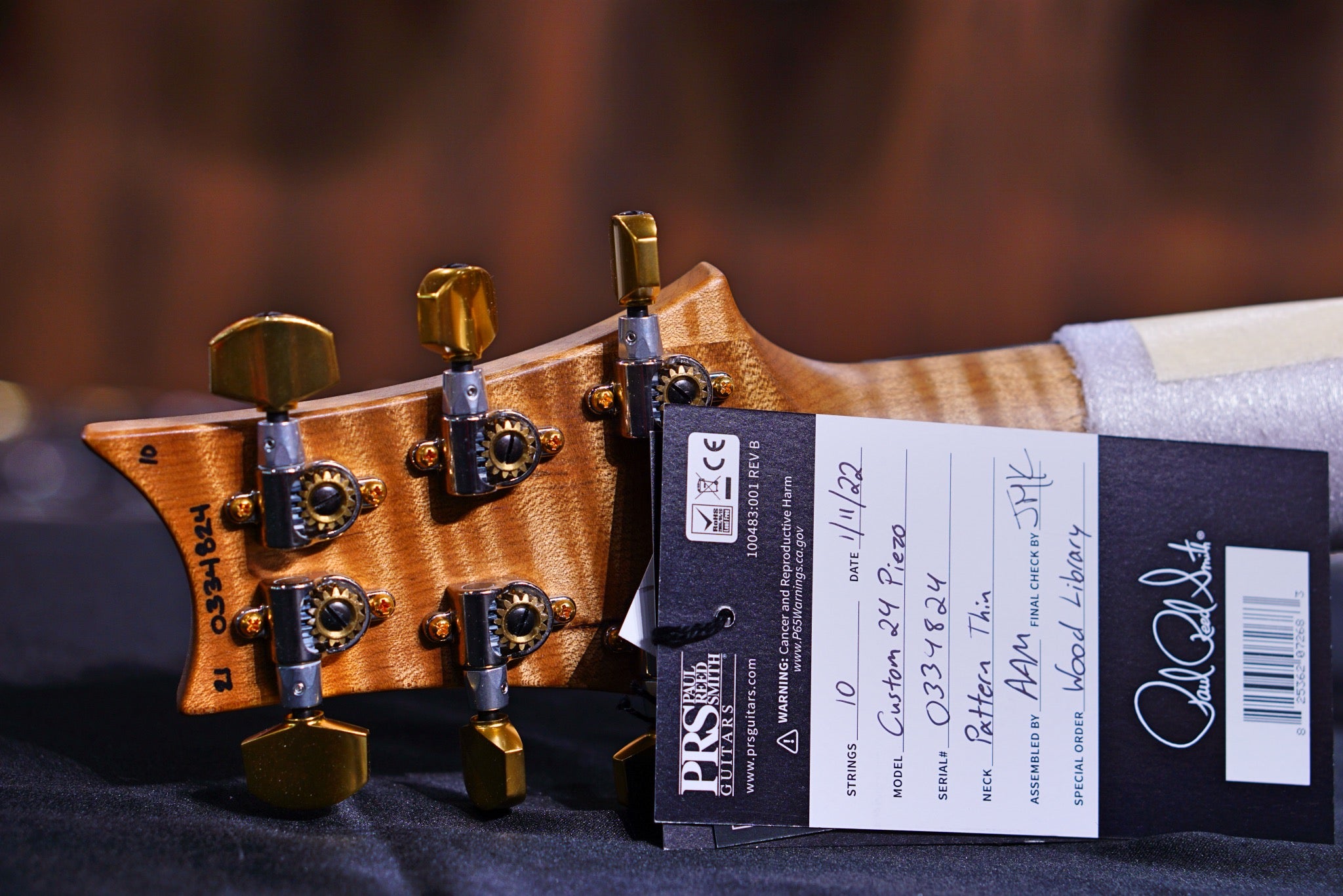 PRS Custom 24 Piezo wood library autumn sky Torrefied maple neck run 0334824 - HIENDGUITAR PRS GUITAR