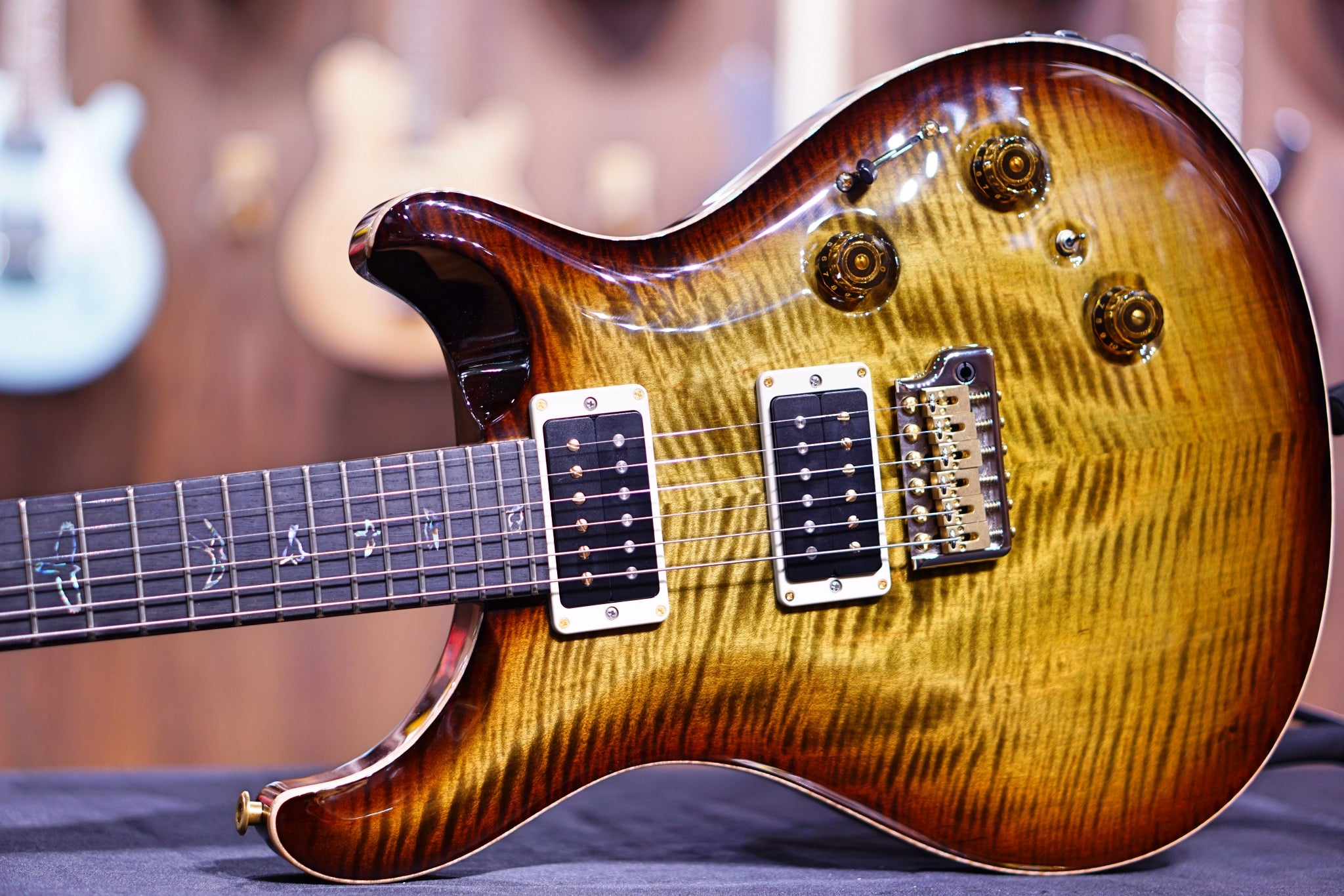 PRS Custom 24 Piezo wood library burnt almond Torrefied maple neck run 0334827 - HIENDGUITAR PRS GUITAR