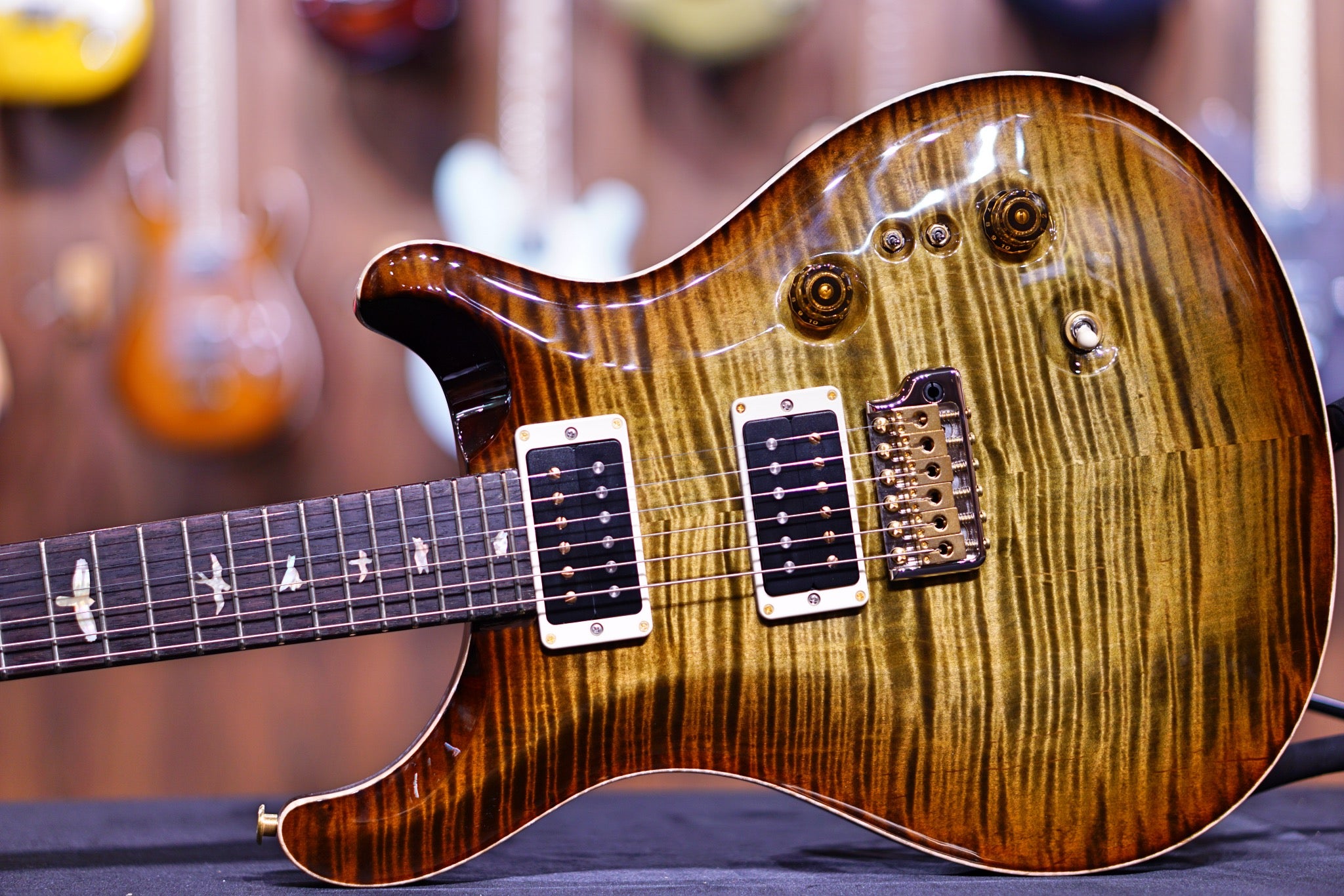 PRS 35th Anniversary Custom 24 - burnt almond 10top Thin Neck 0333514 - HIENDGUITAR PRS GUITAR