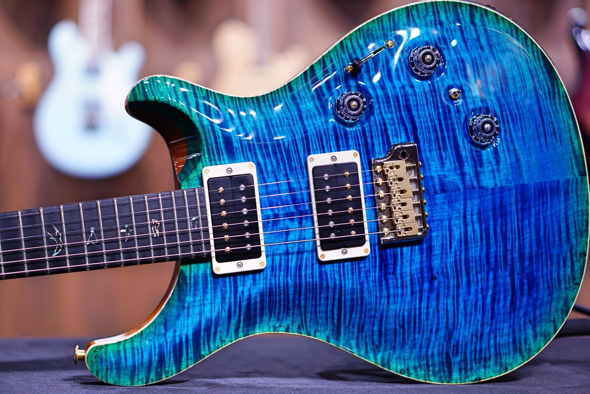 PRS Custom 24 Piezo wood library Matteo verde w stained neck 0335169 - HIENDGUITAR PRS GUITAR