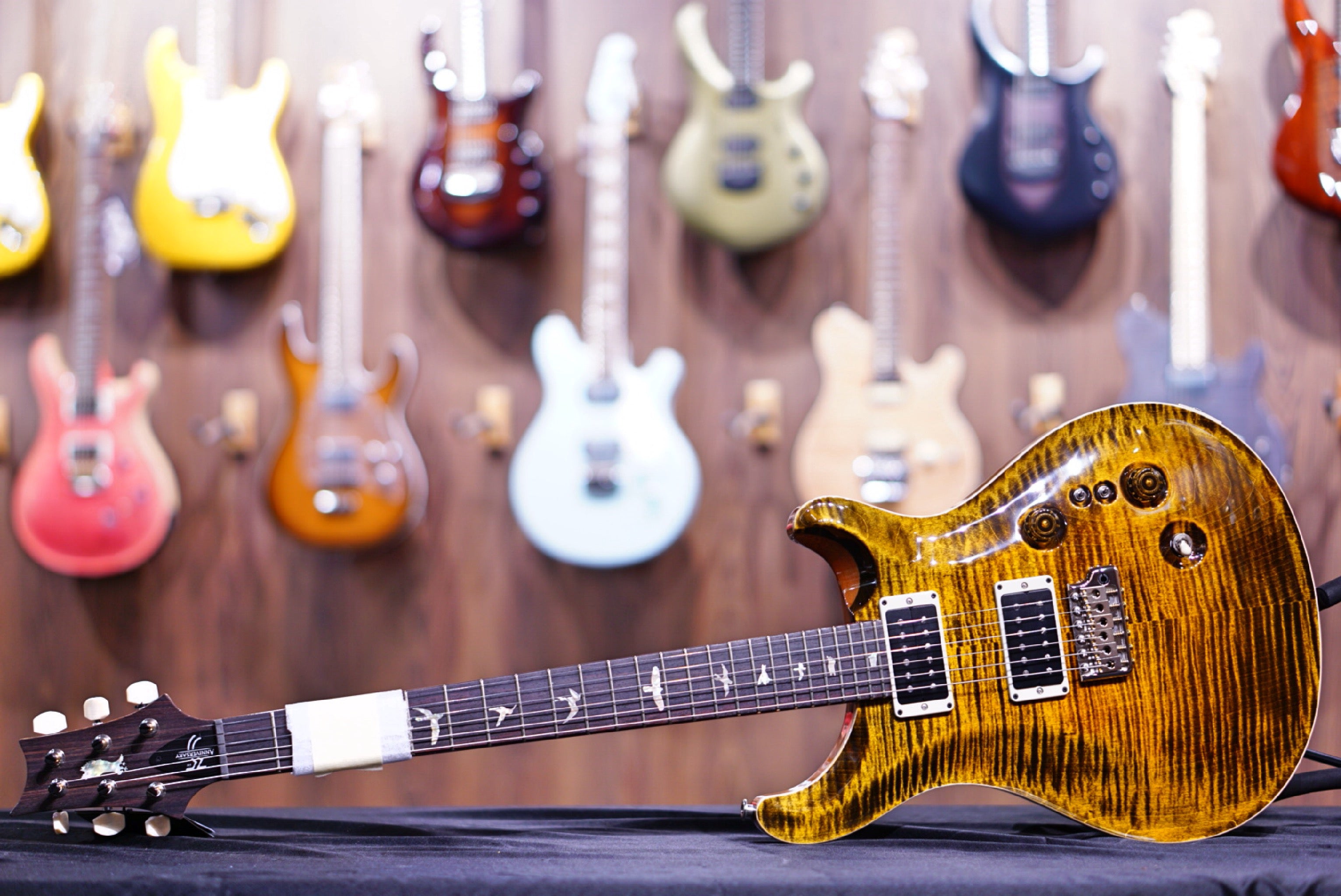 PRS 35th Anniversary Custom 24 - yellow tiger with Pattern Thin Neck 0336235 - HIENDGUITAR PRS guitar