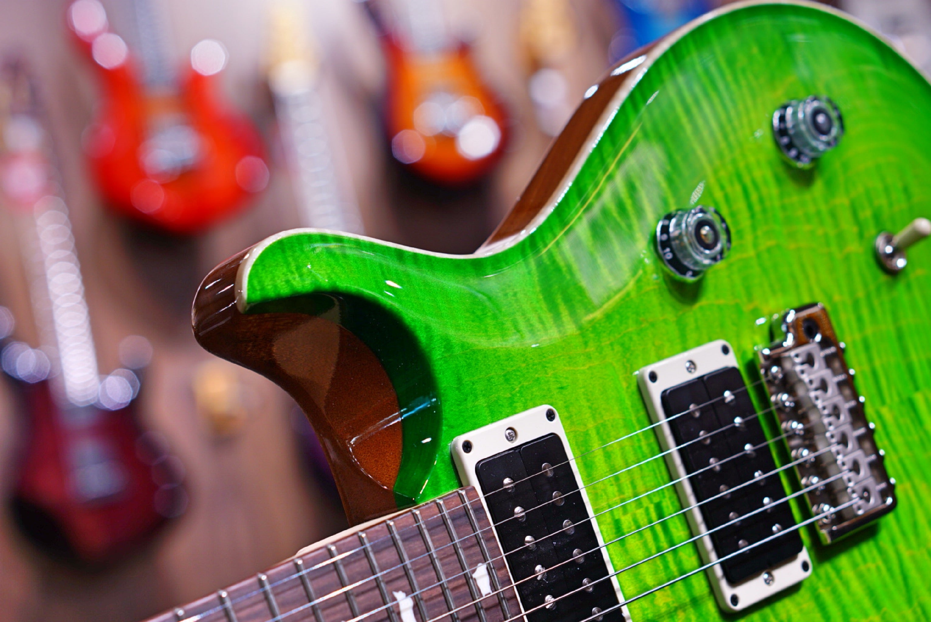 PRS CE24 Semi hollow eriza verde 0333968 - HIENDGUITAR PRS GUITAR