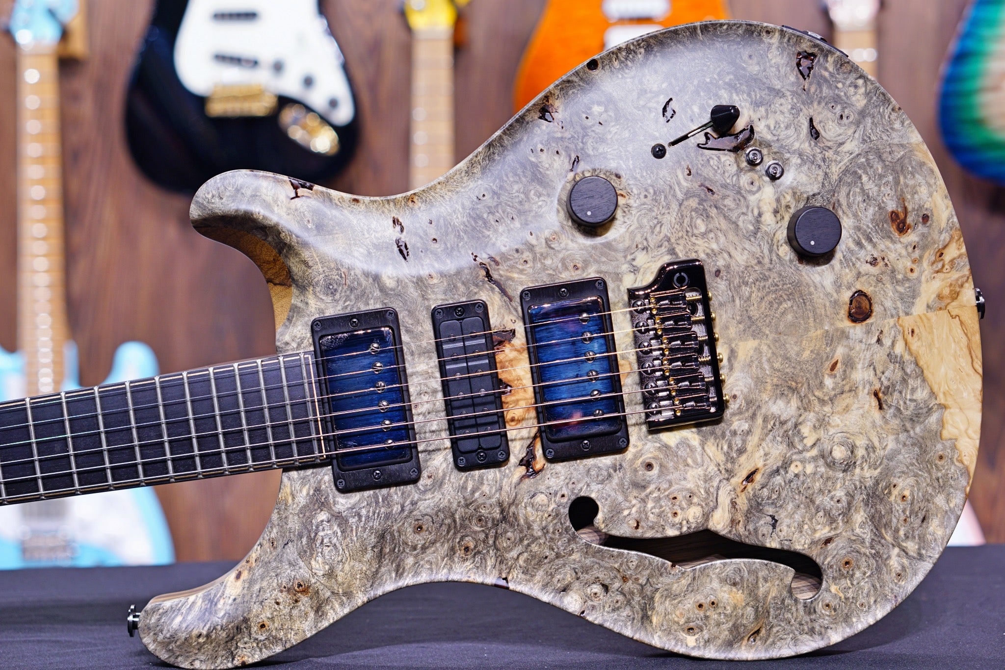 PRS Private stock Special semi hollow buckeye burl birds of a feather #8601 - HIENDGUITAR PRS GUITAR
