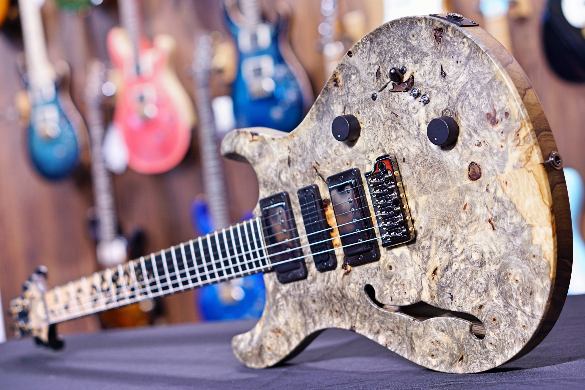 PRS Private stock Special semi hollow buckeye burl birds of a feather #8601 - HIENDGUITAR PRS GUITAR