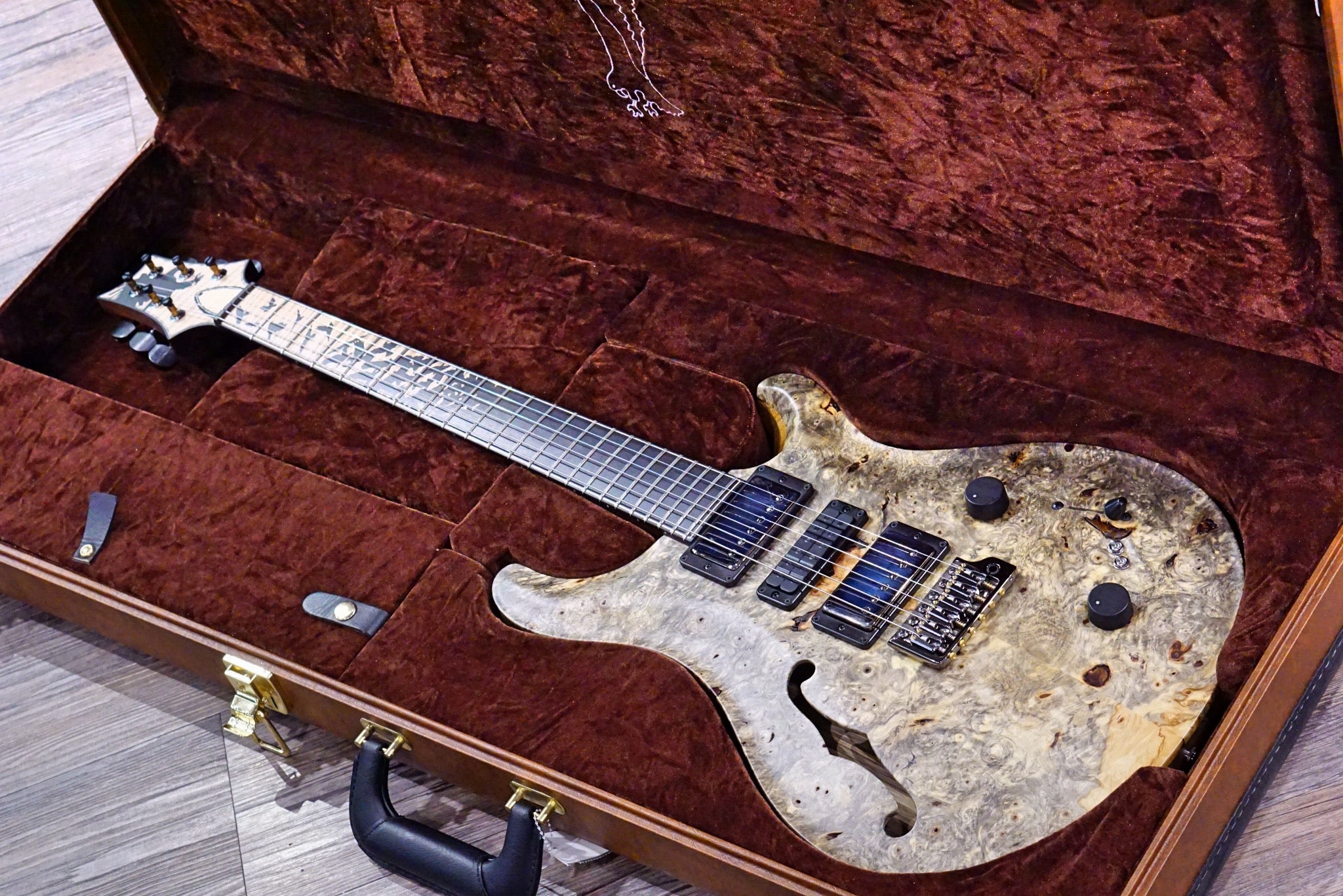 PRS Private stock Special semi hollow buckeye burl birds of a feather #8601 - HIENDGUITAR PRS GUITAR