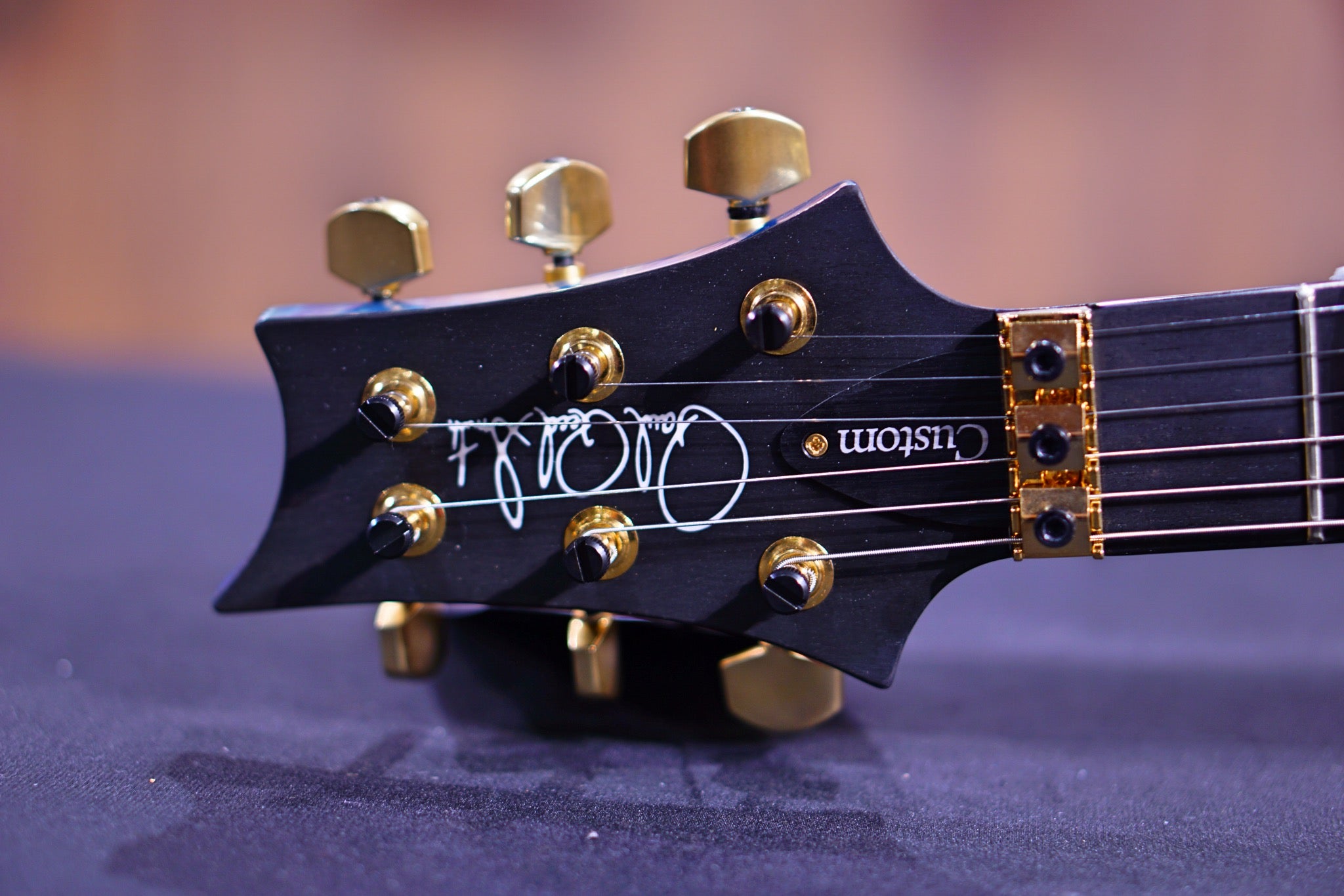 PRS Custom 24 Floyd wood library faded blue jeans stained flame neck run 0336245 - HIENDGUITAR PRS GUITAR