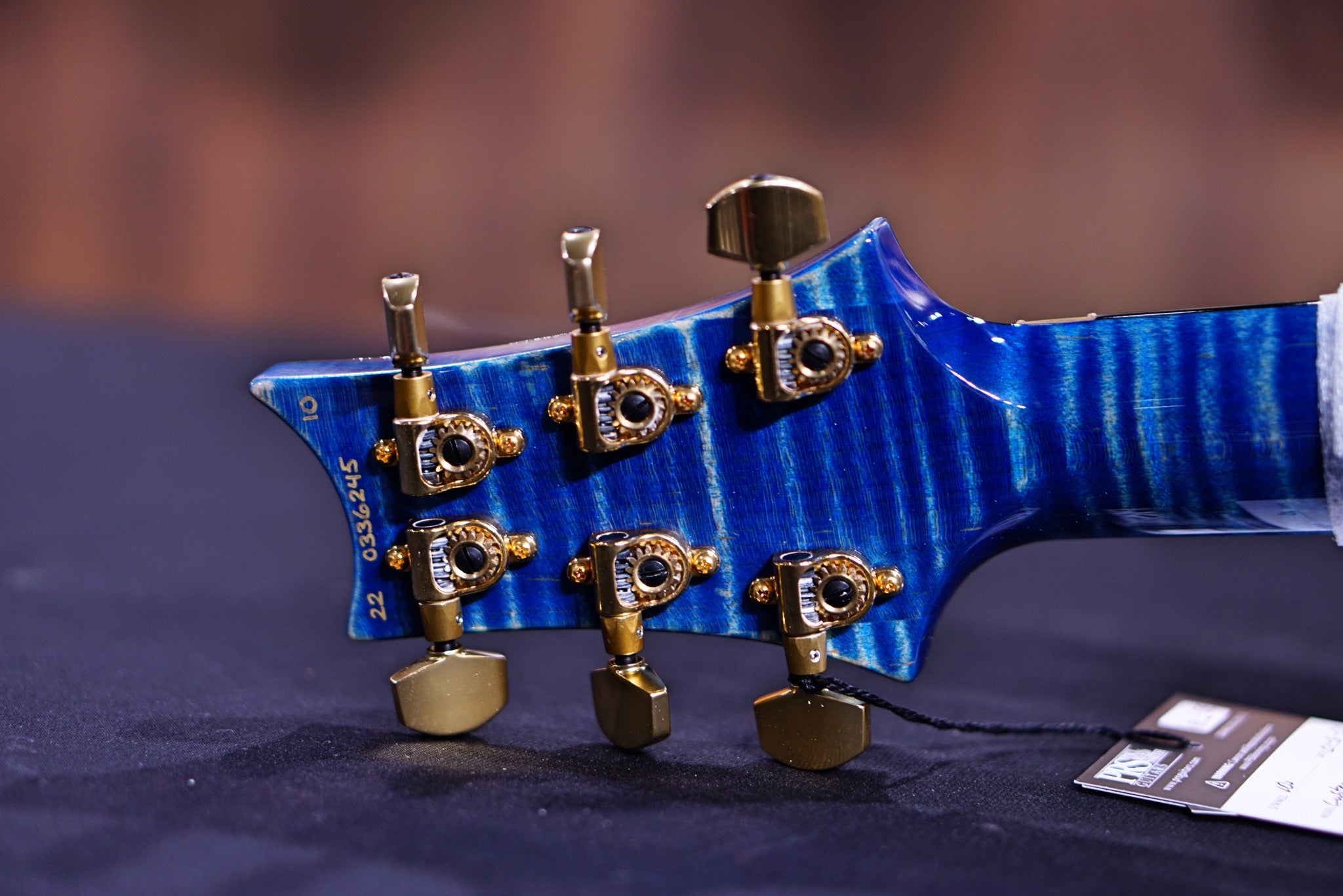 PRS Custom 24 Floyd wood library faded blue jeans stained flame neck run 0336245 - HIENDGUITAR PRS GUITAR