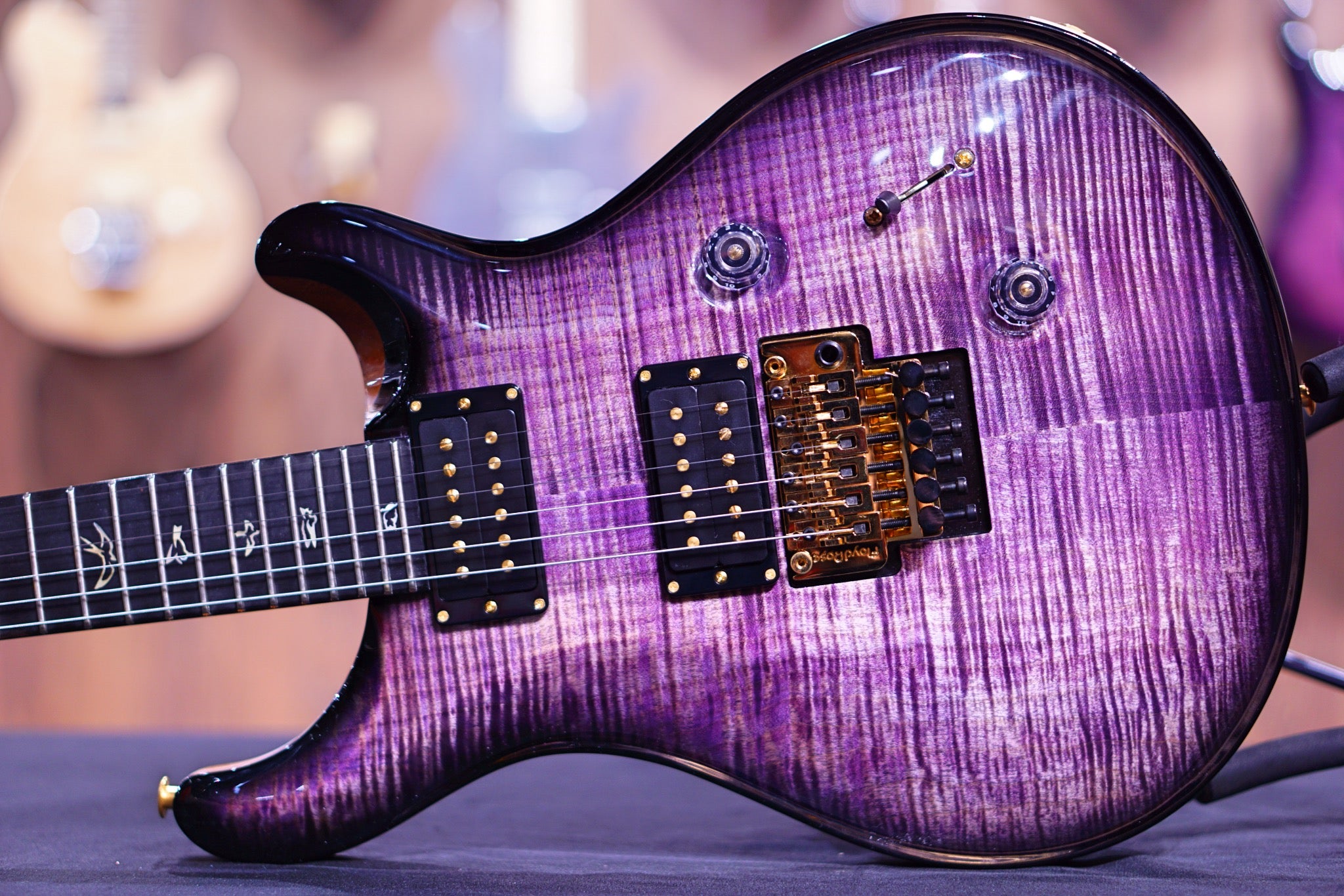 PRS Custom 24 Floyd wood library Custom color stained flame neck run 0336244 - HIENDGUITAR PRS GUITAR