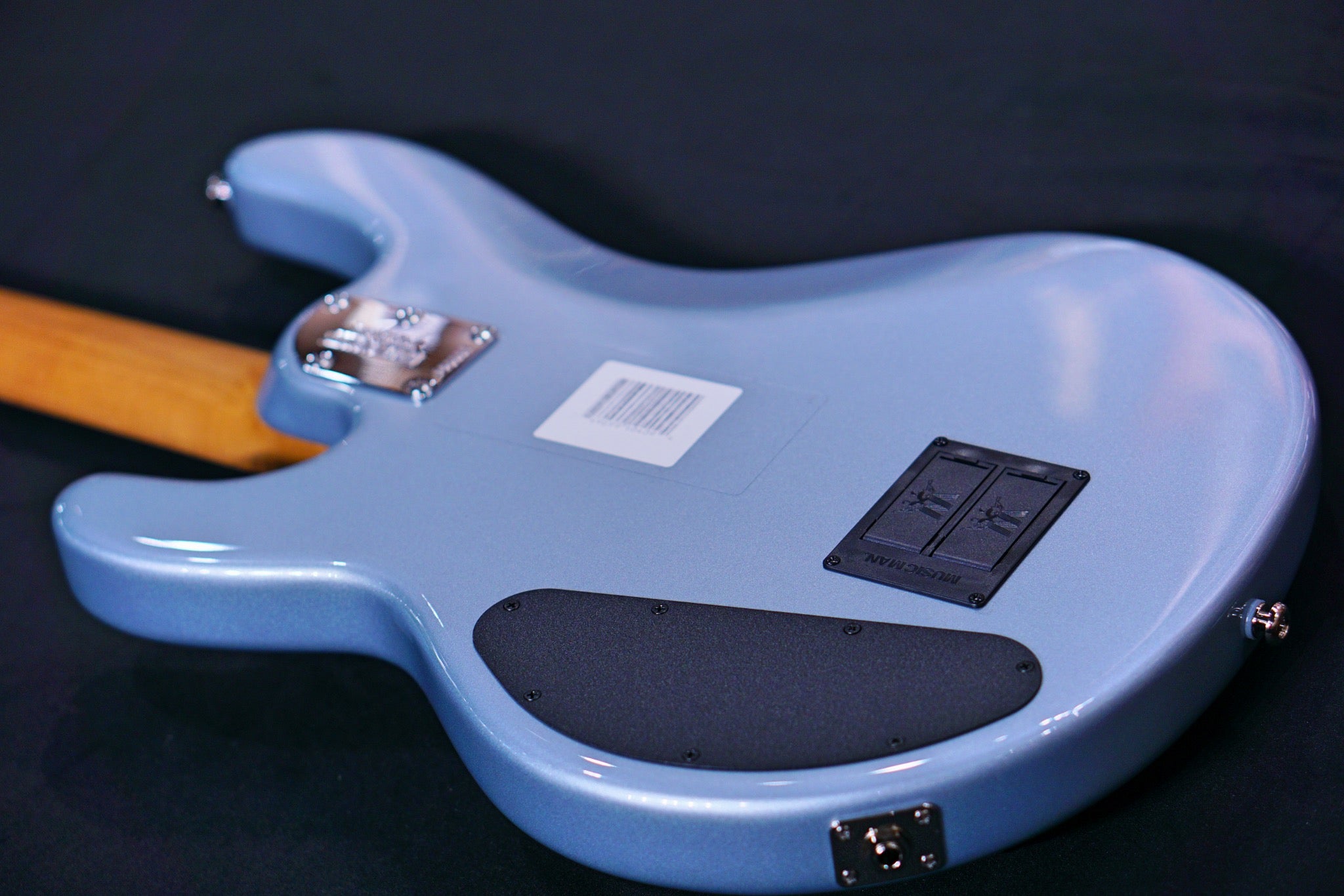 Ernie Ball Music Man StingRay Special 4 HH Bass Guitar - Firemist Silver F90955 - HIENDGUITAR Musicman bass