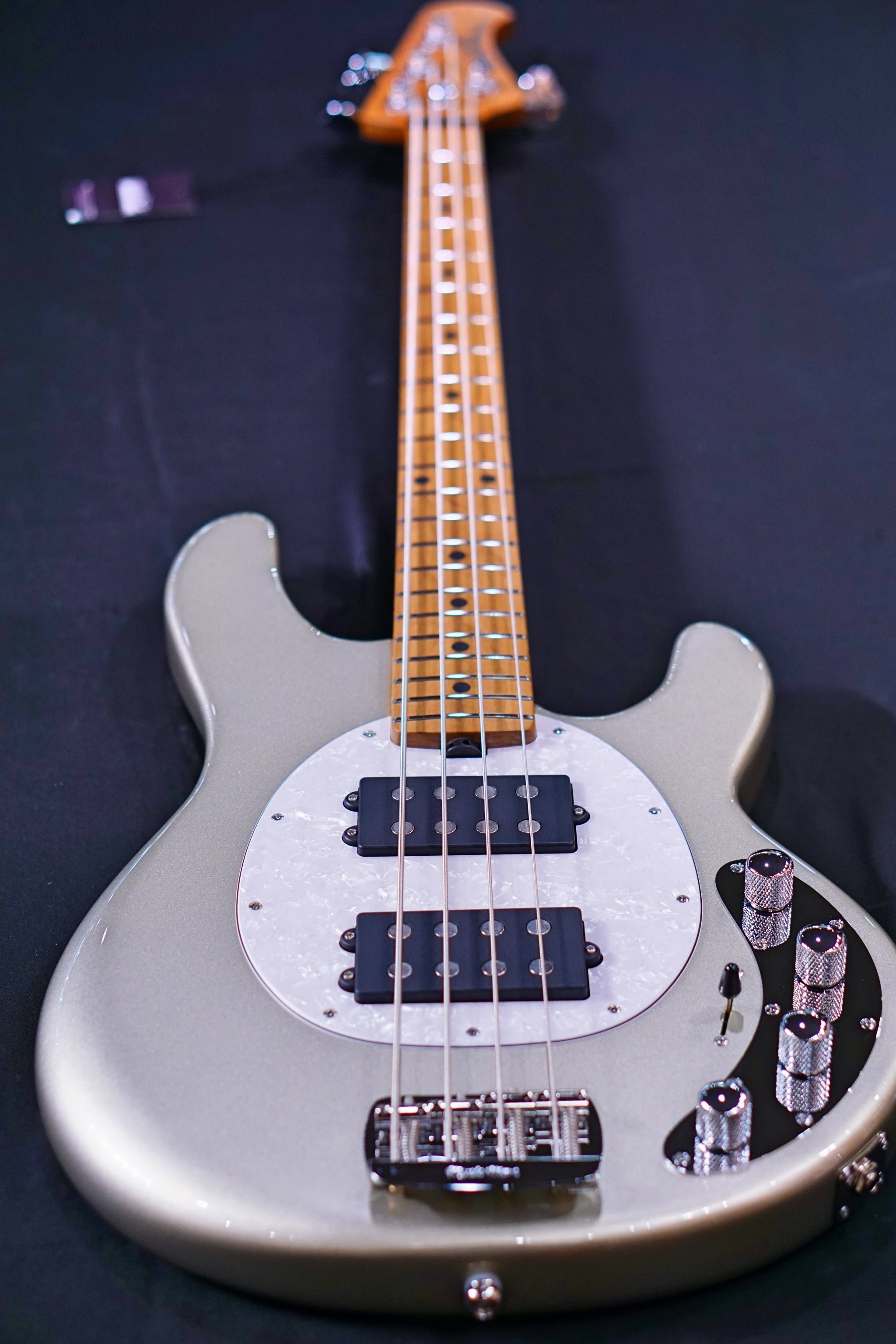 Ernie Ball Music Man StingRay Special 4 HH Bass Guitar - Ghostwood F90362 - HIENDGUITAR Musicman bass