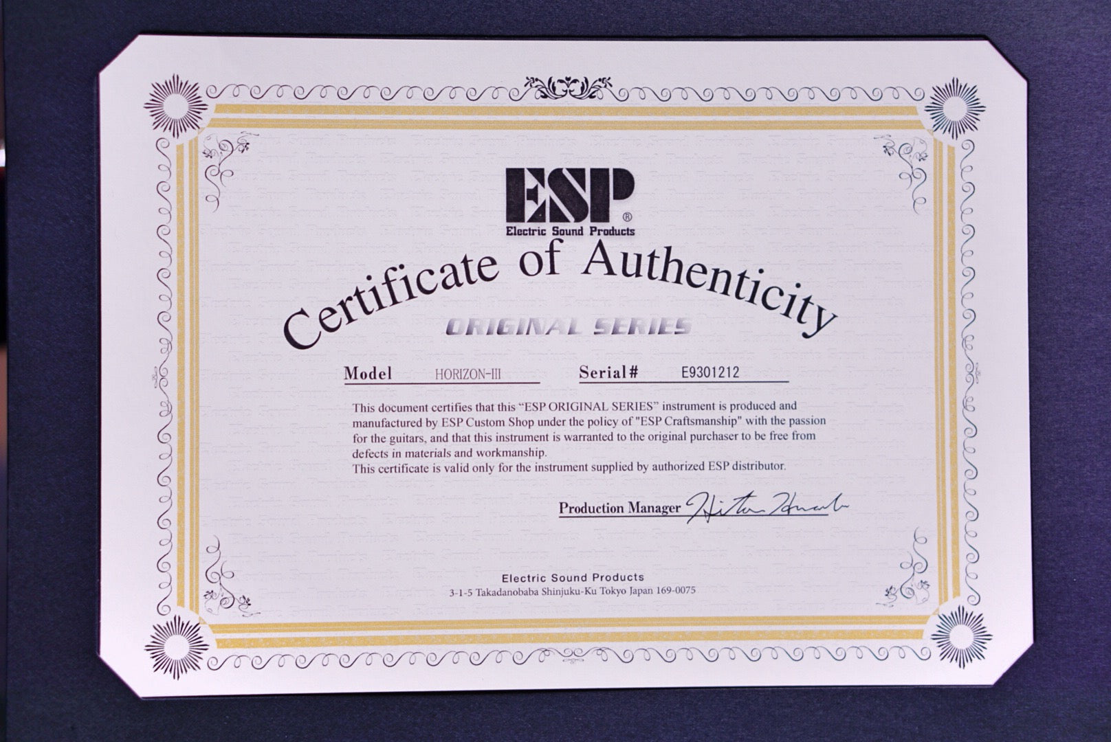 ESP Original Horizon III Castmetal Andromeda II E9301212 - HIENDGUITAR esp GUITAR