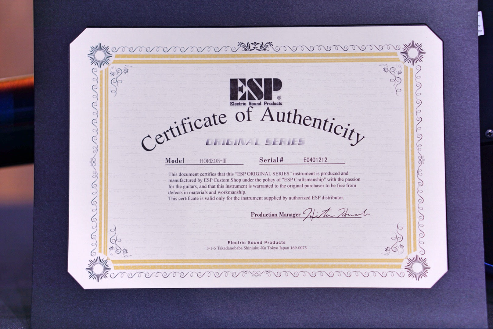 ESP Original Horizon III Maziora Cyan/Purple E0401212 - HIENDGUITAR esp GUITAR