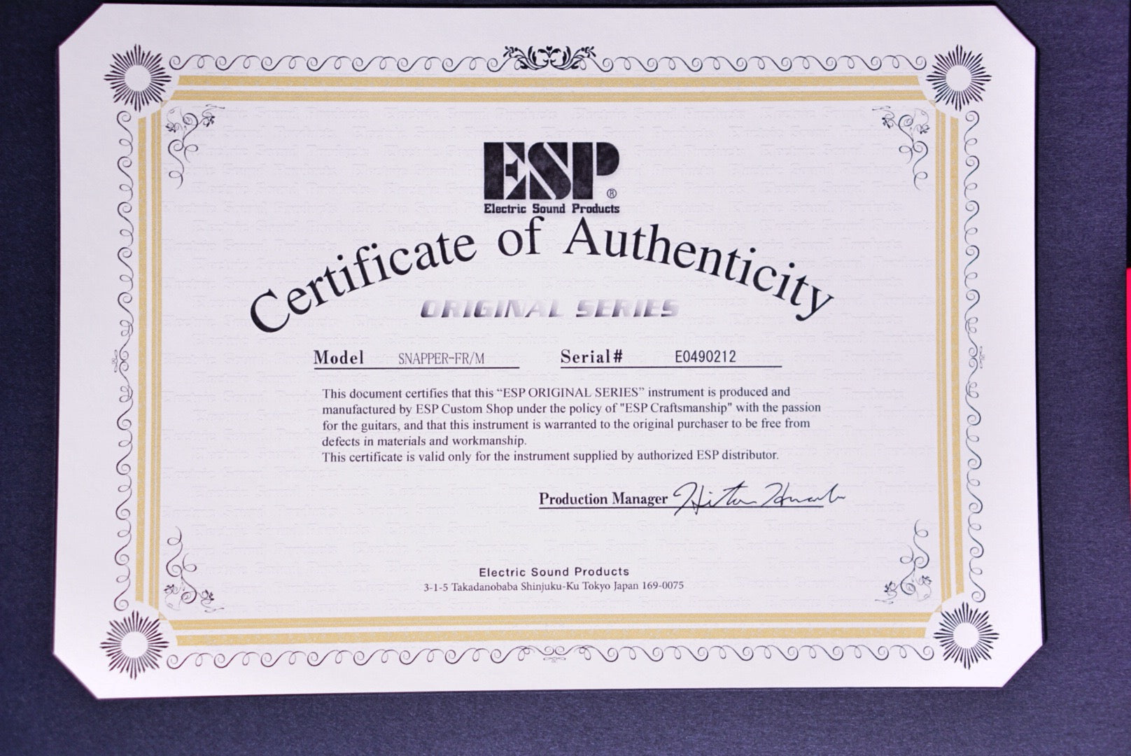 ESP Original SNAPPER FR Neon pink E0490212 - HIENDGUITAR esp GUITAR