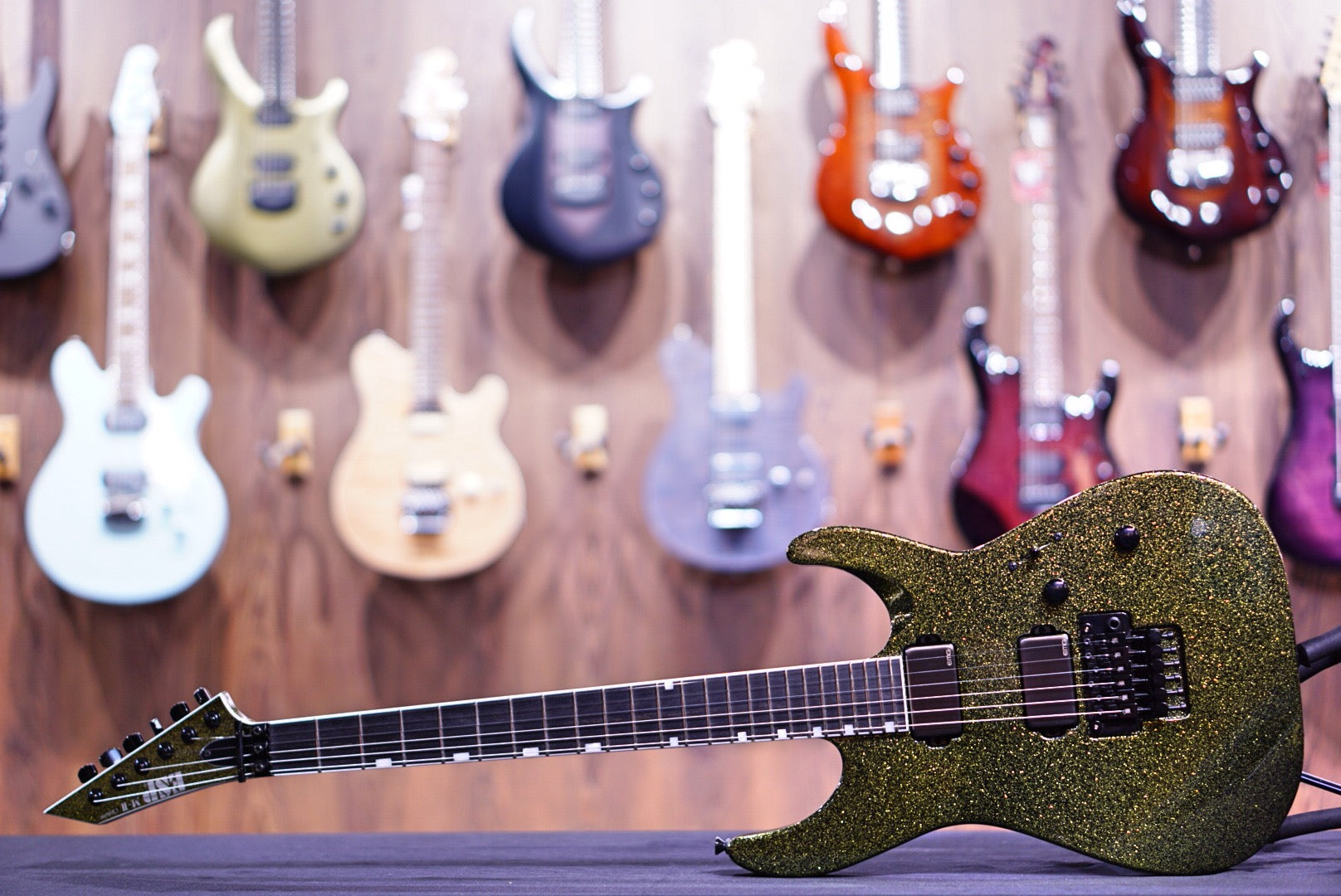 ESP Original M-II CTM Canary yellow Sparkle Granite E9141212 - HIENDGUITAR ESP GUITAR