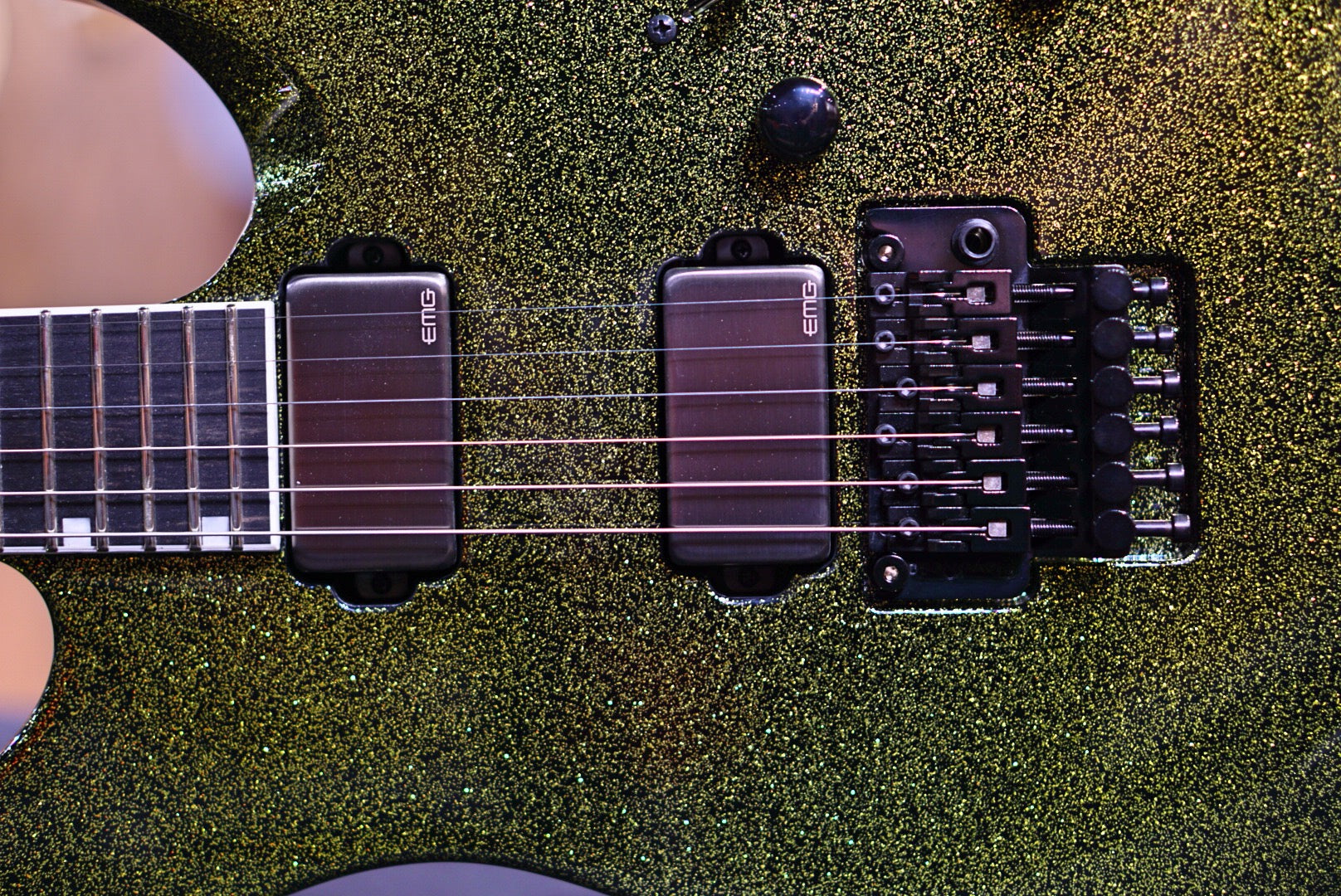 ESP Original M-II CTM Canary yellow Sparkle Granite E9141212 - HIENDGUITAR ESP GUITAR