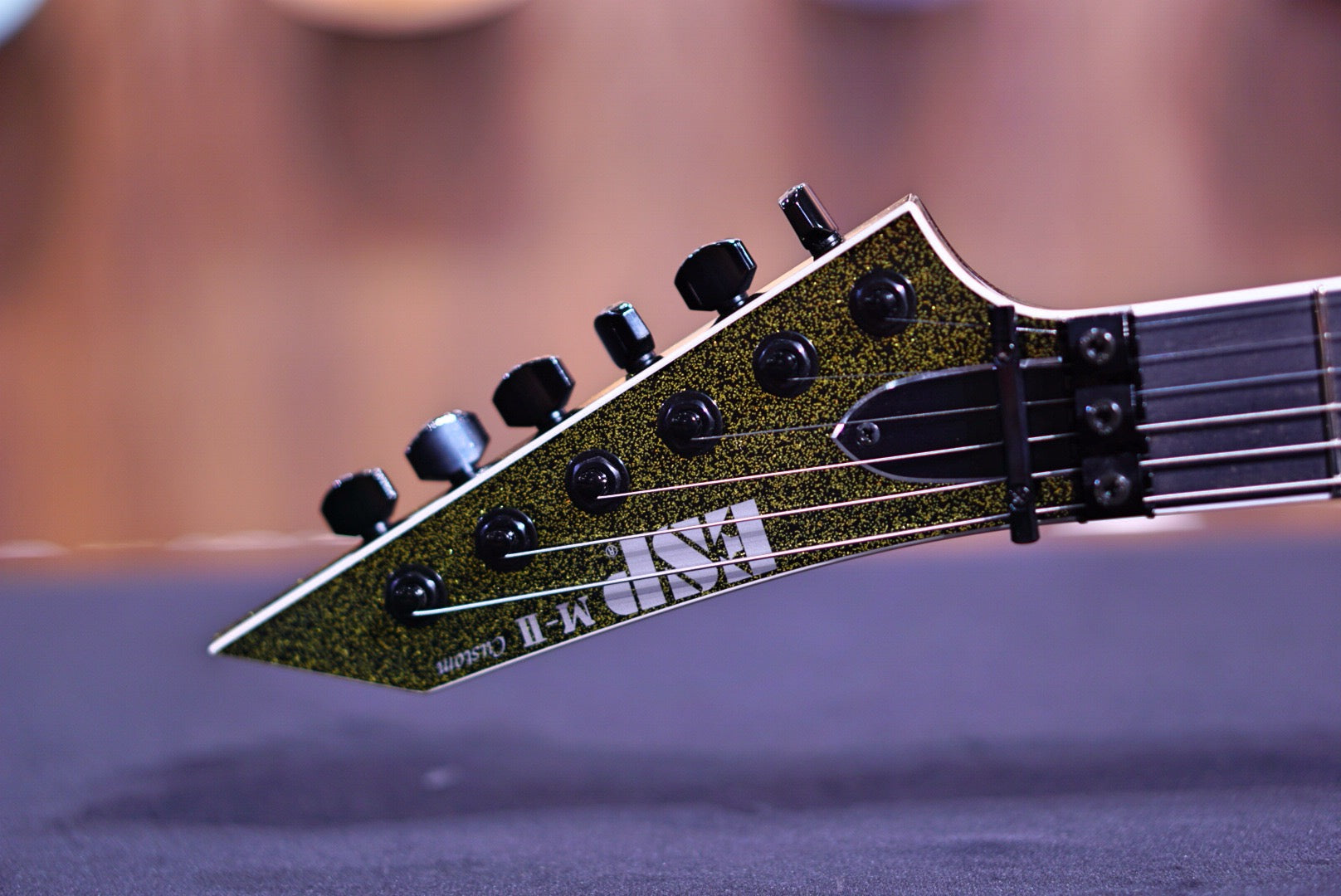 ESP Original M-II CTM Canary yellow Sparkle Granite E9141212 - HIENDGUITAR ESP GUITAR