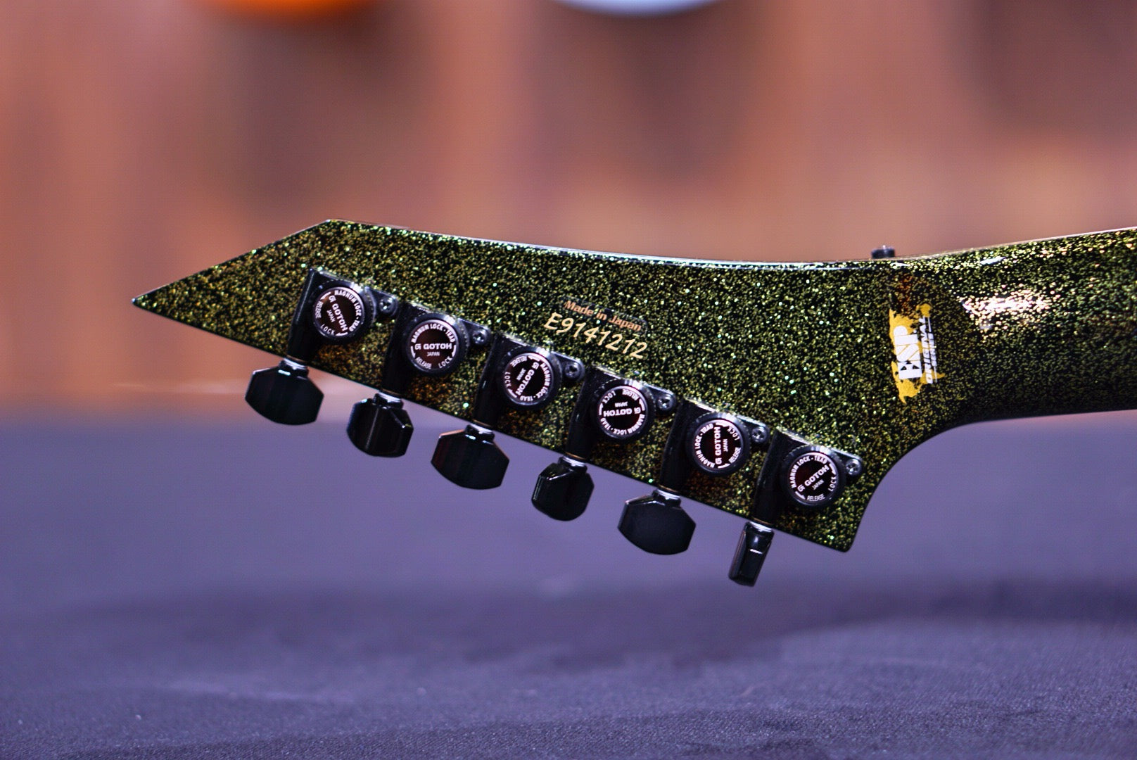 ESP Original M-II CTM Canary yellow Sparkle Granite E9141212 - HIENDGUITAR ESP GUITAR