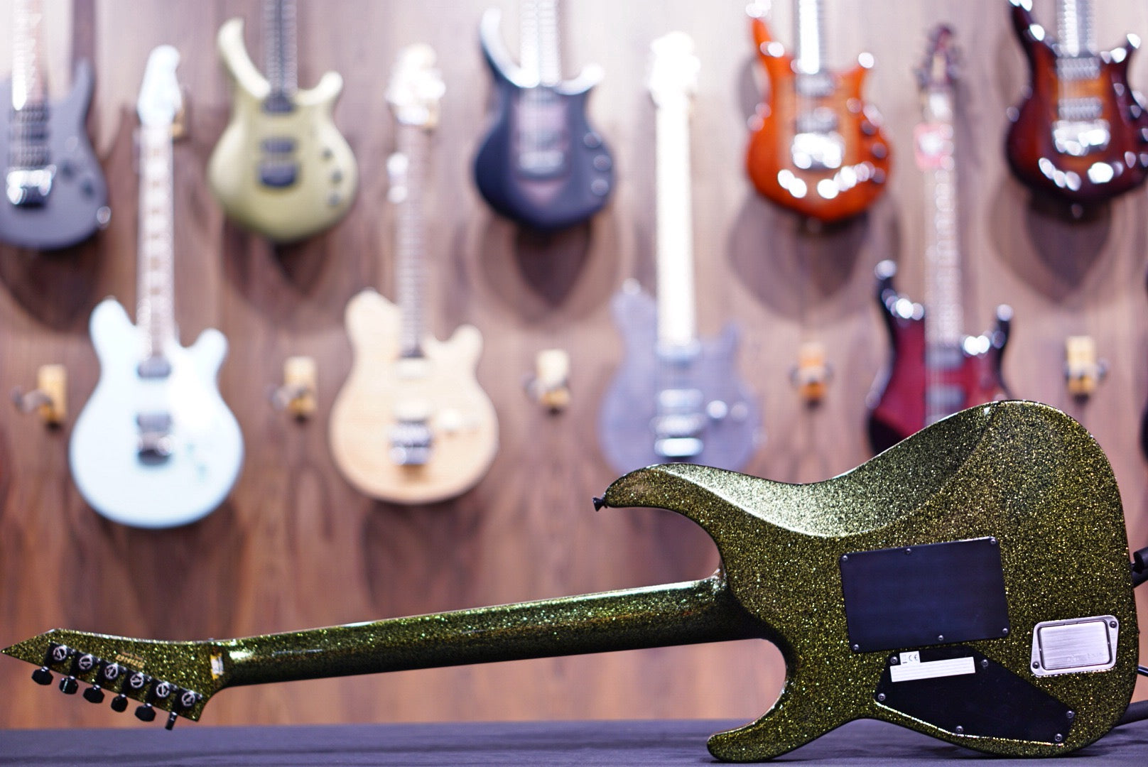 ESP Original M-II CTM Canary yellow Sparkle Granite E9141212 - HIENDGUITAR ESP GUITAR