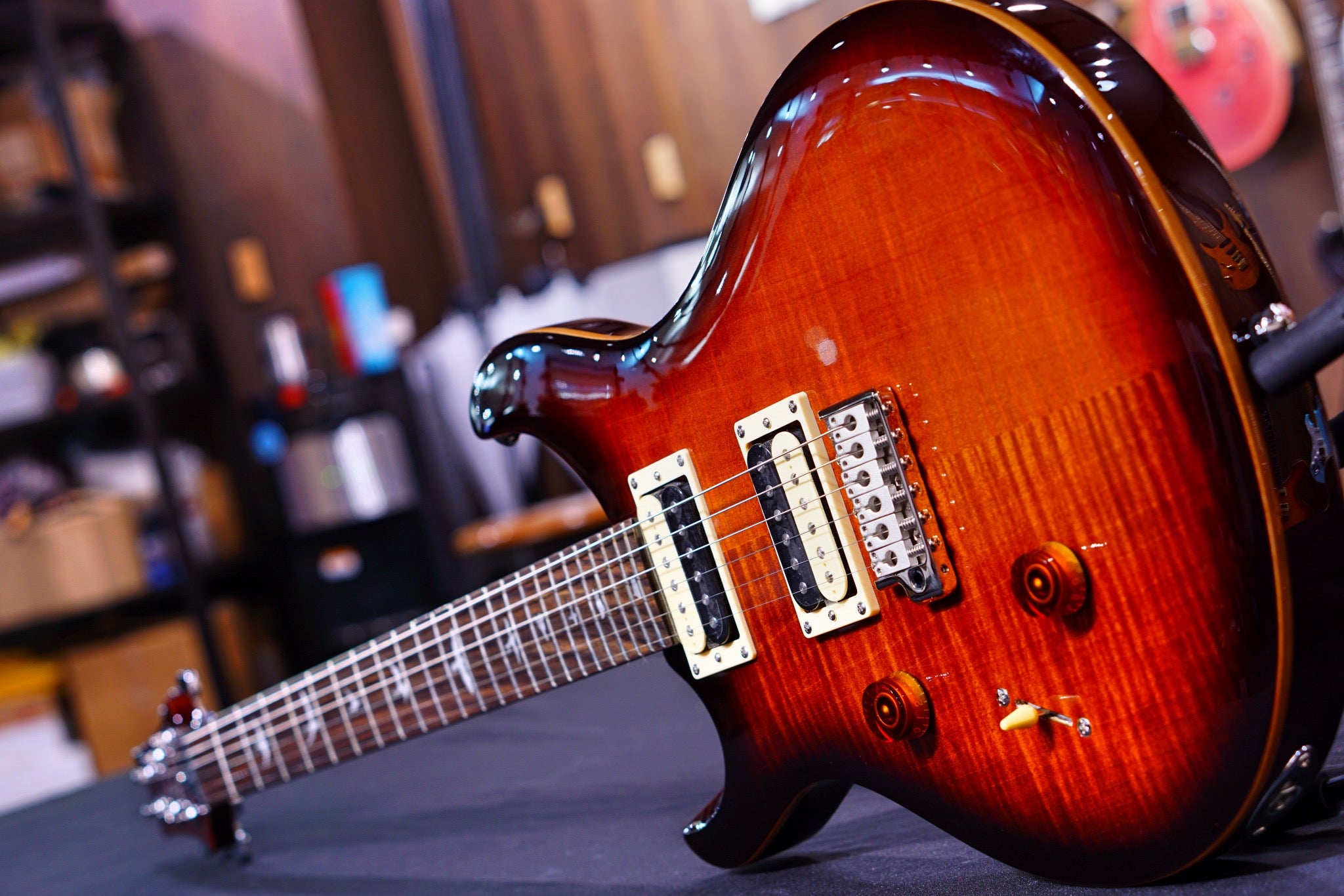 PRS SE lefty Custom 24 Tobacco Sunburst - HIENDGUITAR PRS SE GUITAR
