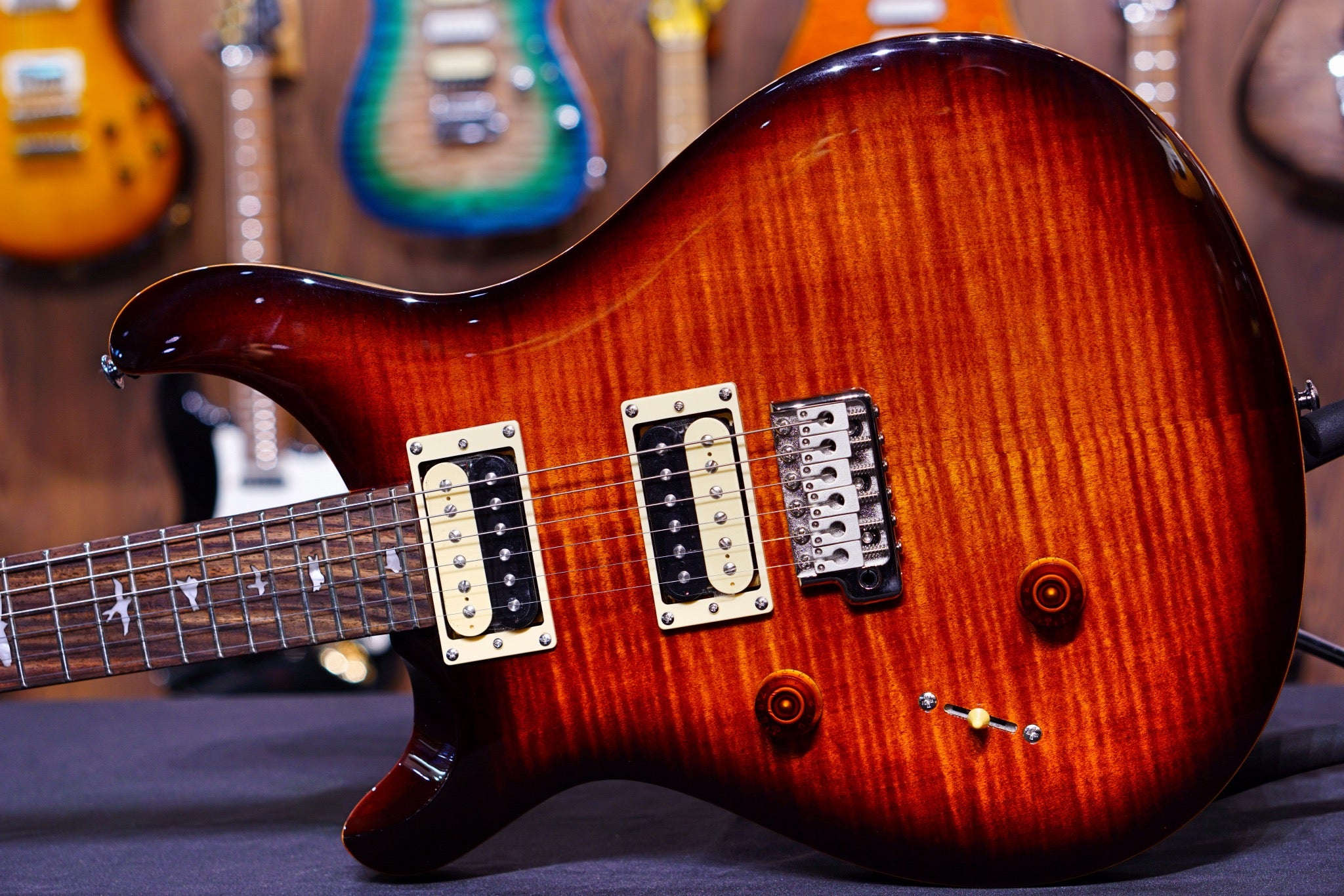 PRS SE lefty Custom 24 Tobacco Sunburst - HIENDGUITAR PRS SE GUITAR