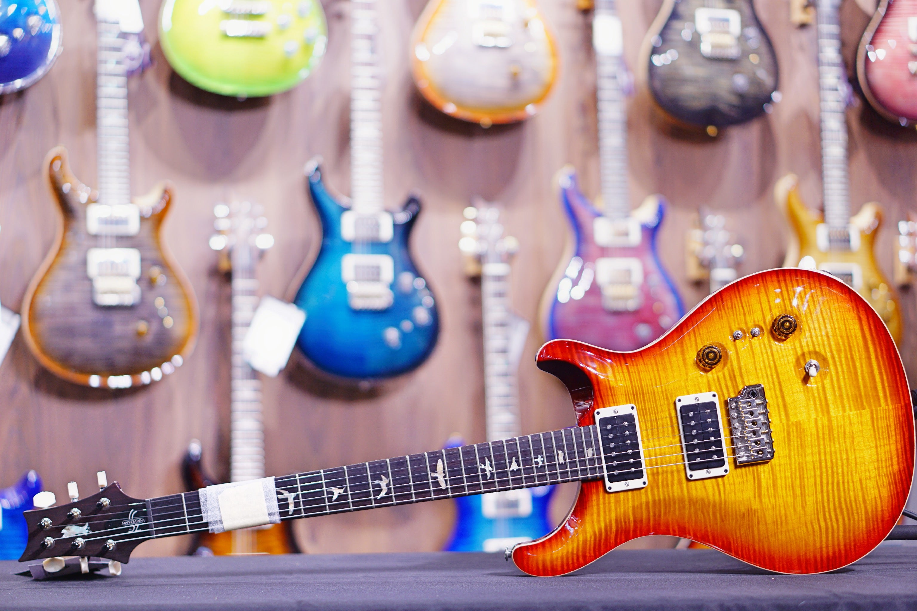 PRS 35th Anniversary Custom 24 - Dark cherry sunburst with Pattern Thin Neck 0306114 - HIENDGUITAR PRS GUITAR