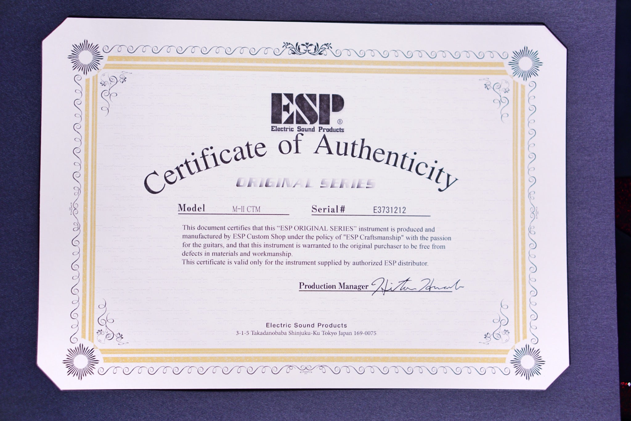 ESP Original M-II CTM red Sparkle Granite E3731212 - HIENDGUITAR ESP GUITAR