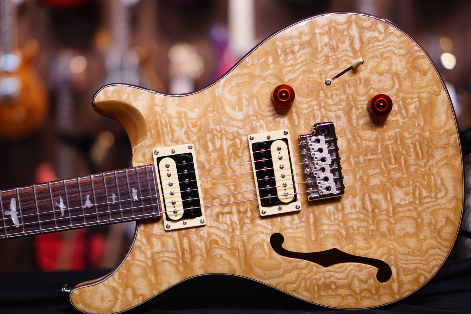 Ω Ltd Run PRS SE Exotic Custom 22 Semi Hollow Swamp Ash quilt Limited