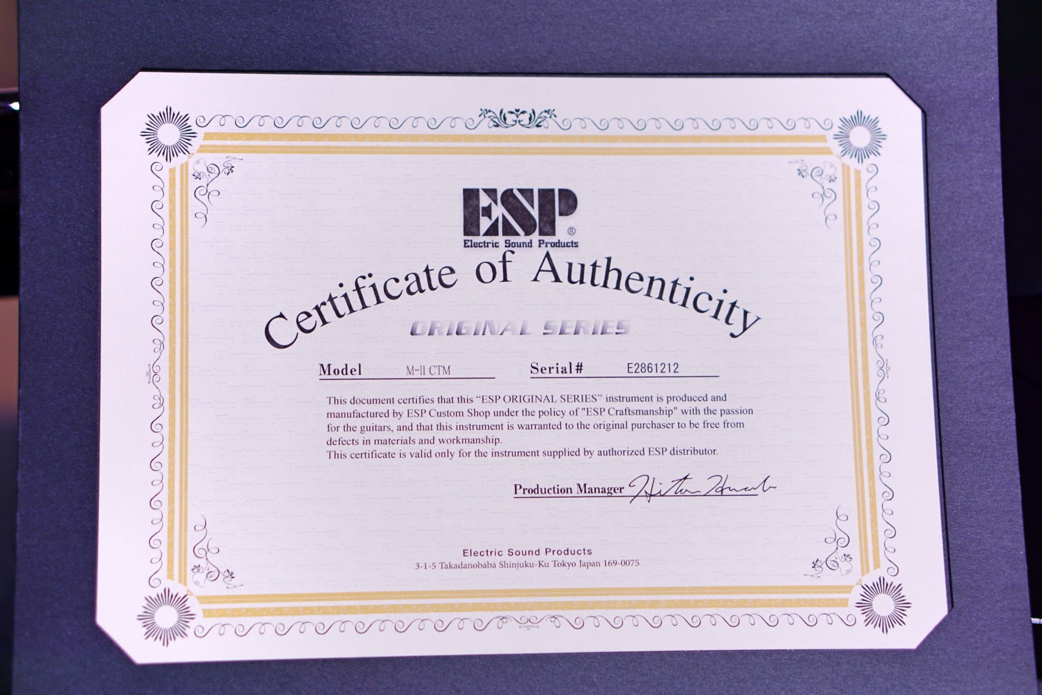 ESP ORIGINAL M-II CTM fire opal E2861212 - HIENDGUITAR ESP GUITAR