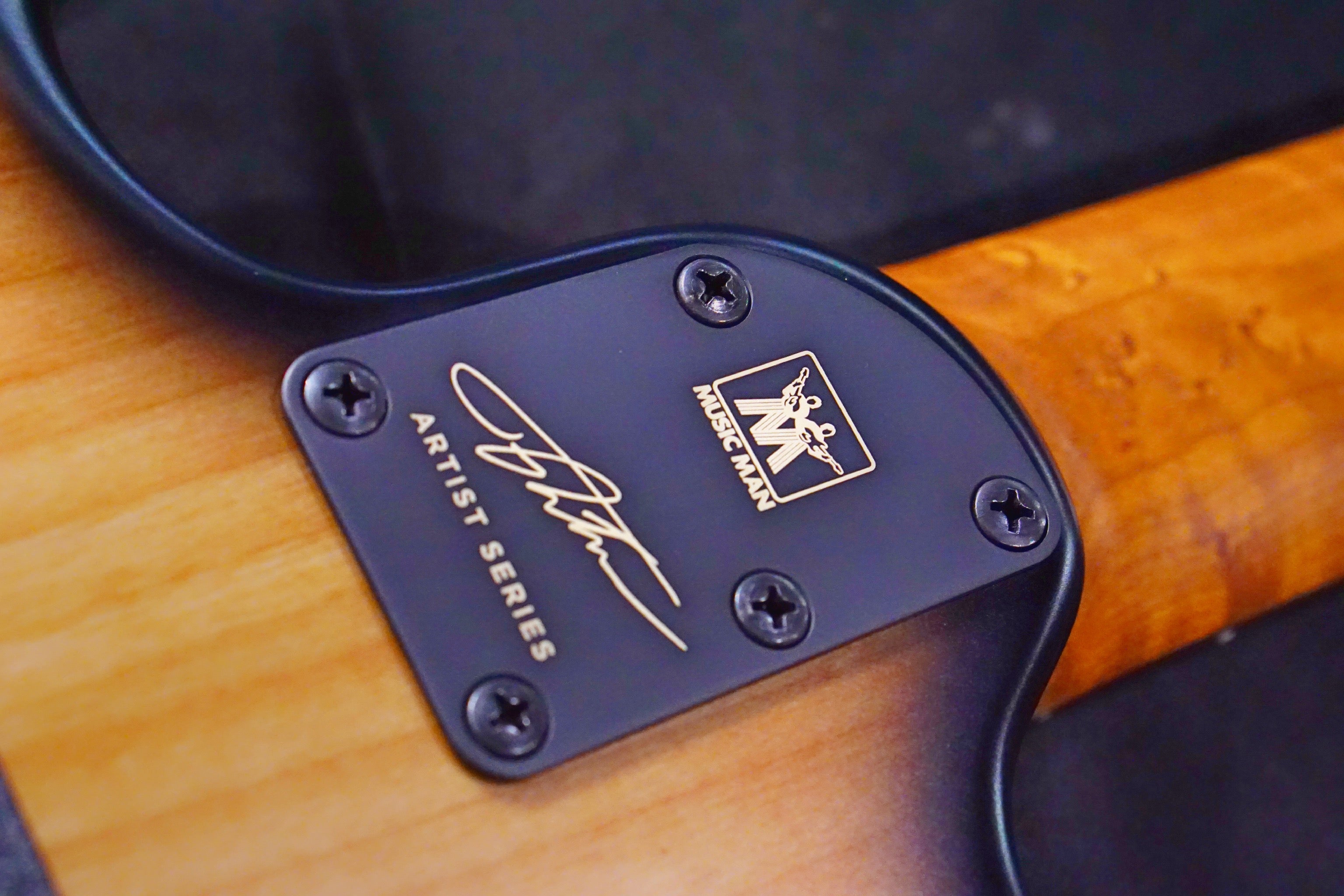 Ernie Ball Music Man Jason Richardson Signature Cutlass HH 7-String - Natural Buckeye Burl S06066 - HIENDGUITAR Musicman GUITAR