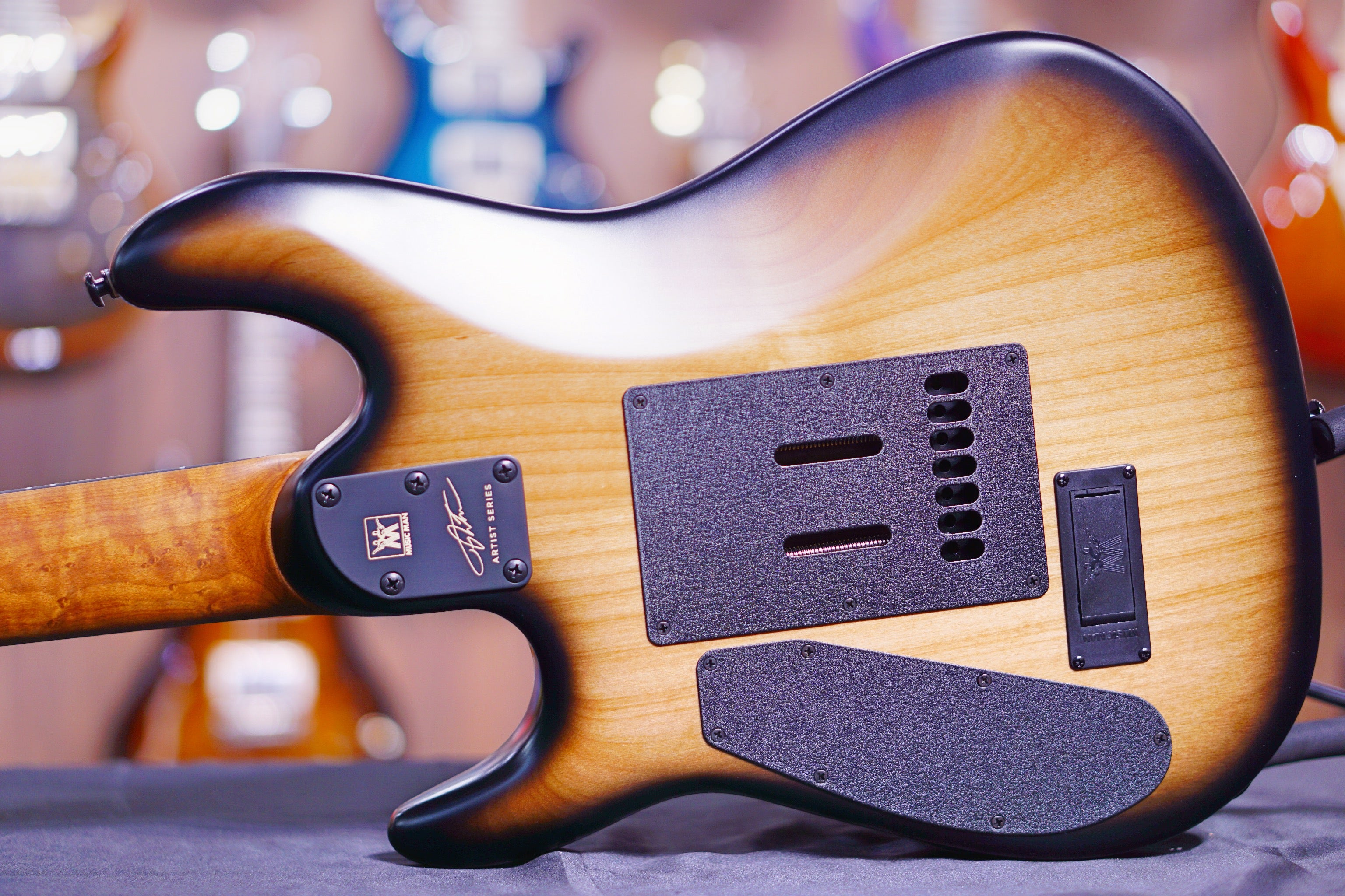 Ernie Ball Music Man Jason Richardson Signature Cutlass HH 7-String - Natural Buckeye Burl S06066 - HIENDGUITAR Musicman GUITAR