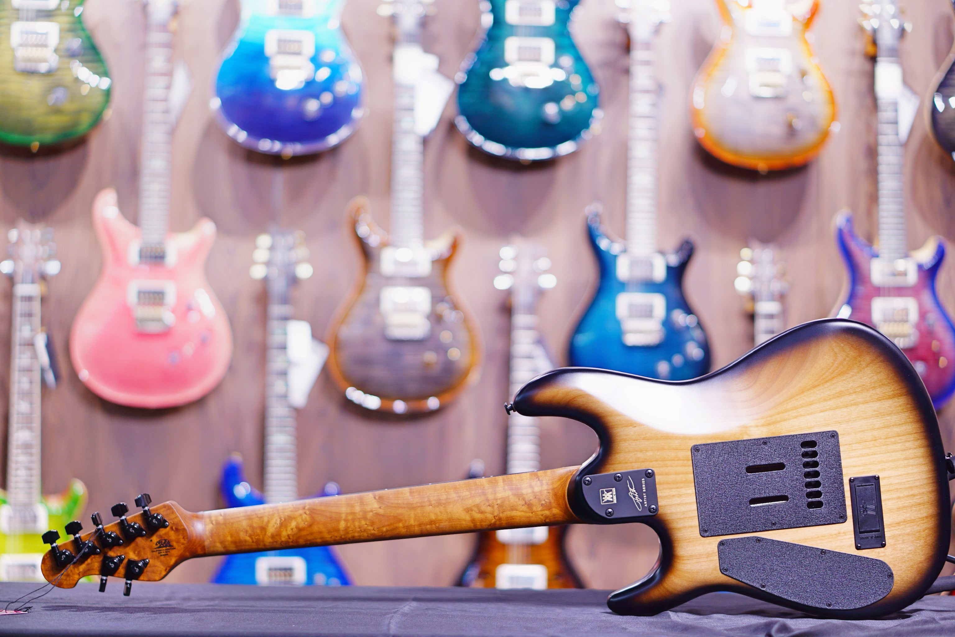 Ernie Ball Music Man Jason Richardson Signature Cutlass HH 7-String - Natural Buckeye Burl S06066 - HIENDGUITAR Musicman GUITAR