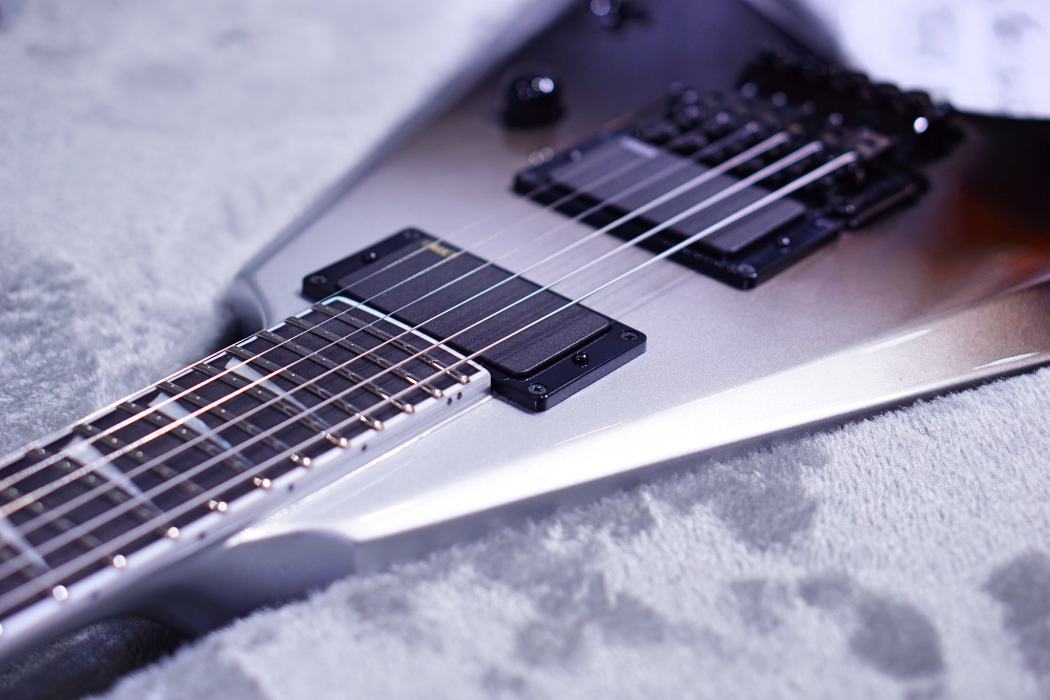 ESP E-II ARROW FR Black silver fade ES5263213 - HIENDGUITAR E-II GUITAR