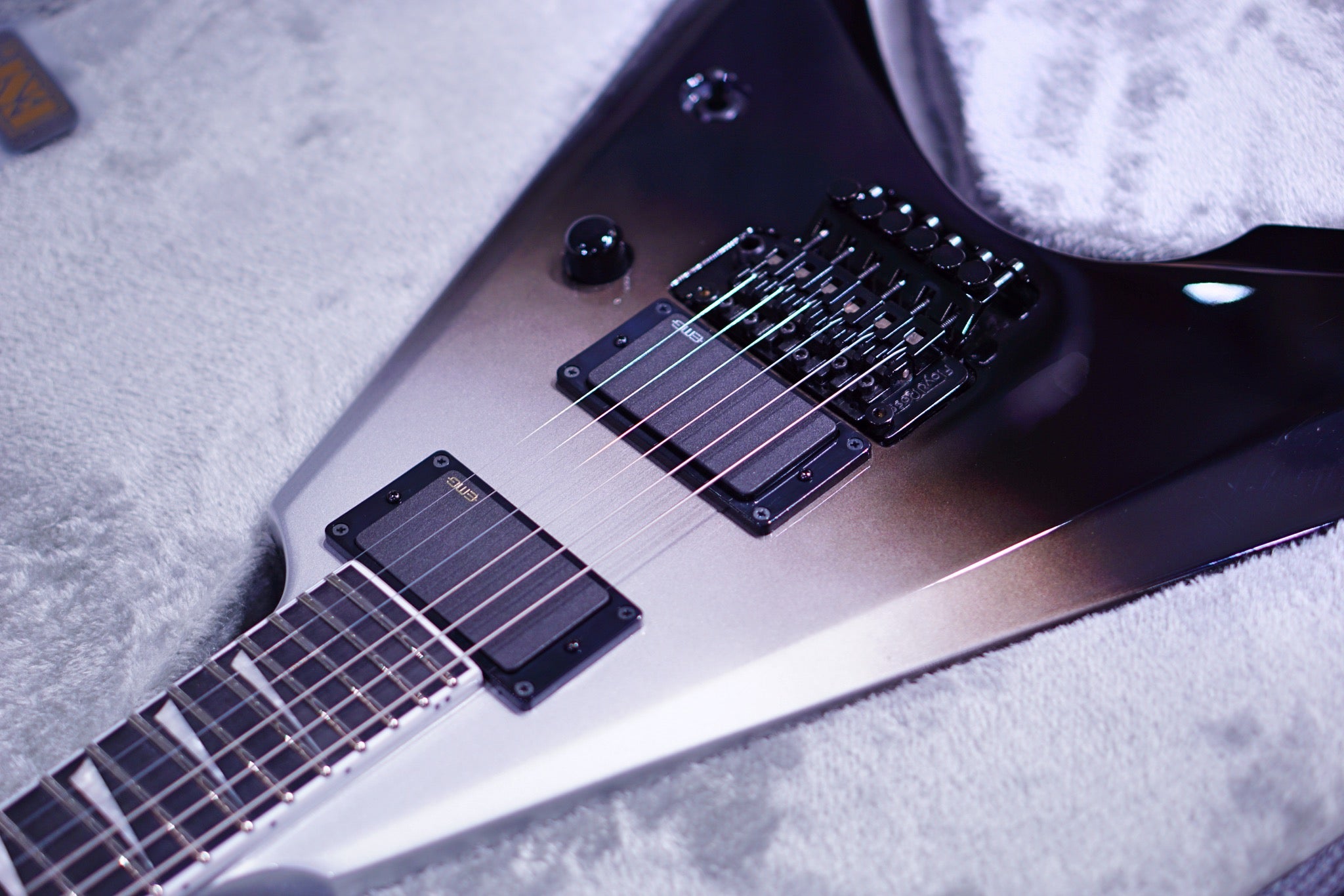 ESP E-II ARROW FR Black silver fade ES5263213 - HIENDGUITAR E-II GUITAR