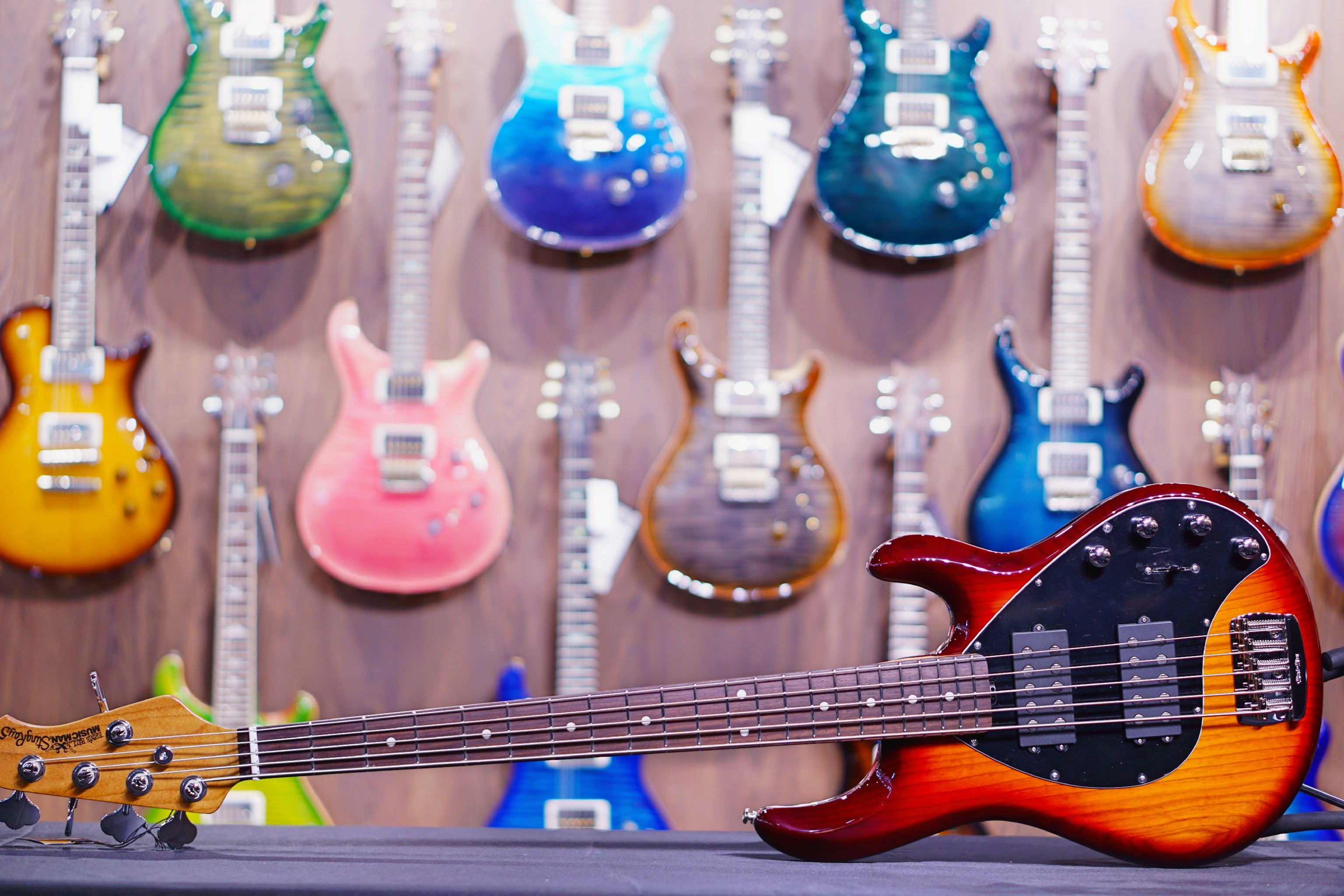 Ernie Ball Music Man StingRay 5 Special HH Bass Guitar - Burnt Amber with Maple Fingerboard F83624 - HIENDGUITAR Musicman bass