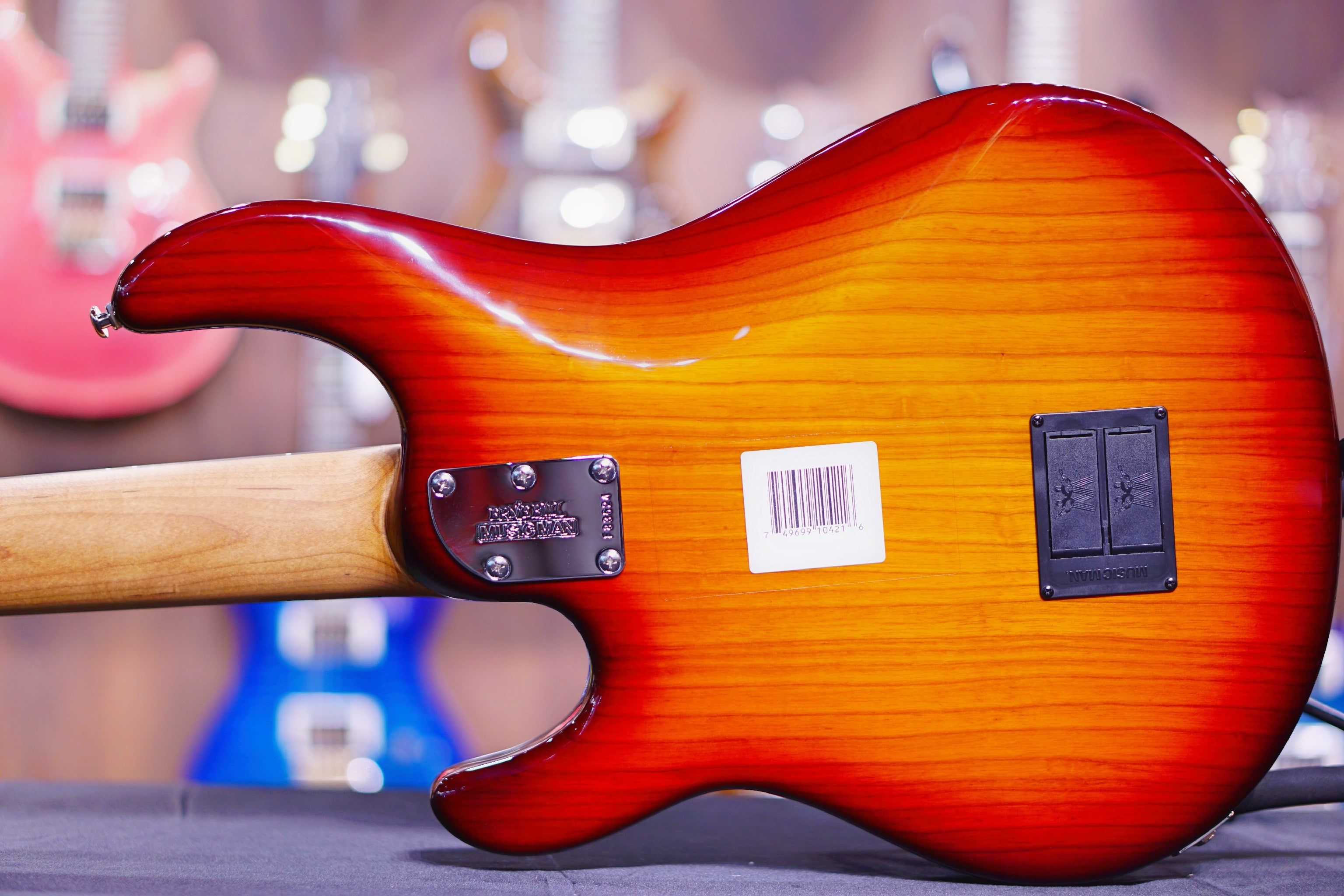 Ernie Ball Music Man StingRay 5 Special HH Bass Guitar - Burnt Amber with Maple Fingerboard F83624 - HIENDGUITAR Musicman bass