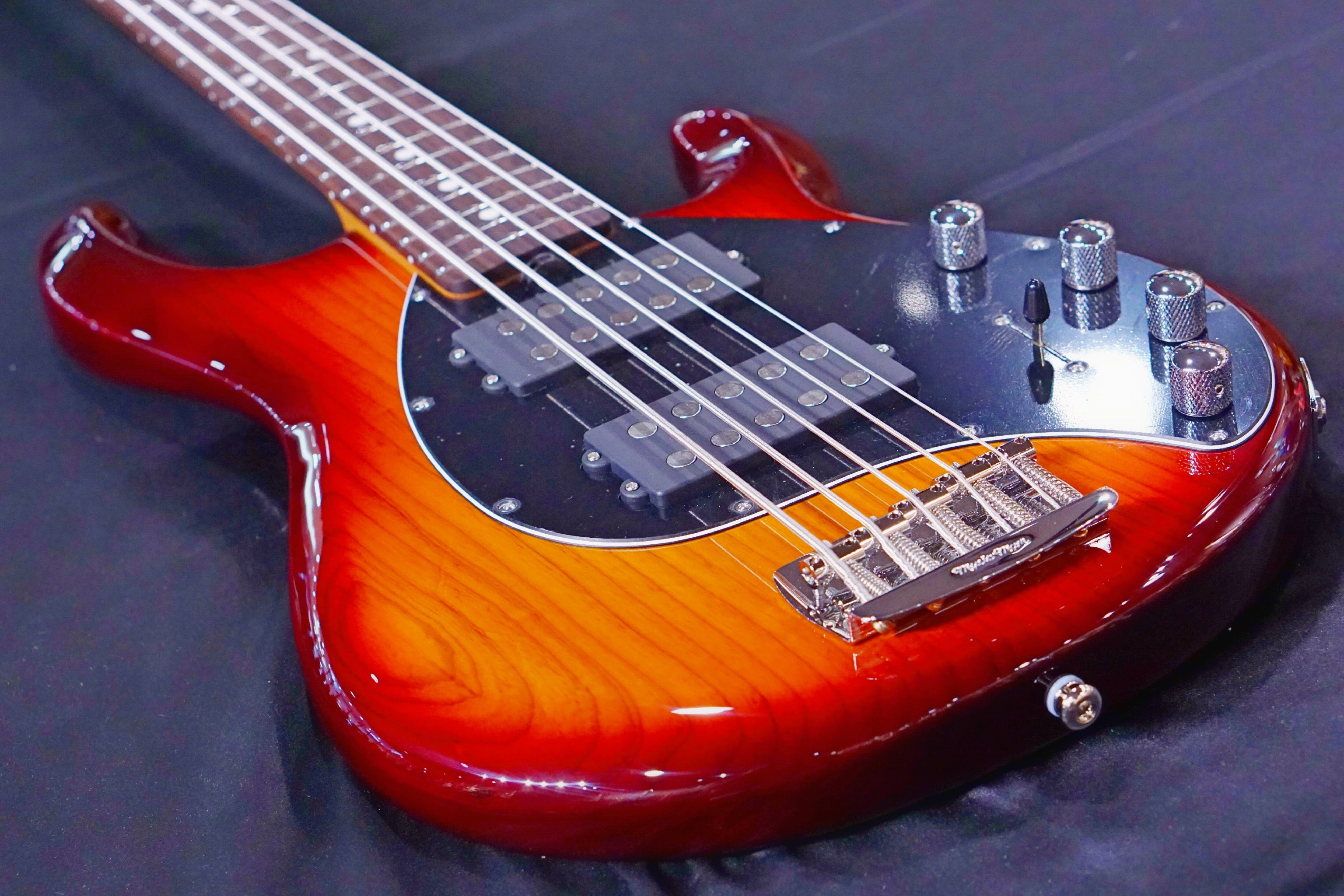 Ernie Ball Music Man StingRay 5 Special HH Bass Guitar - Burnt Amber with Maple Fingerboard F83624 - HIENDGUITAR Musicman bass