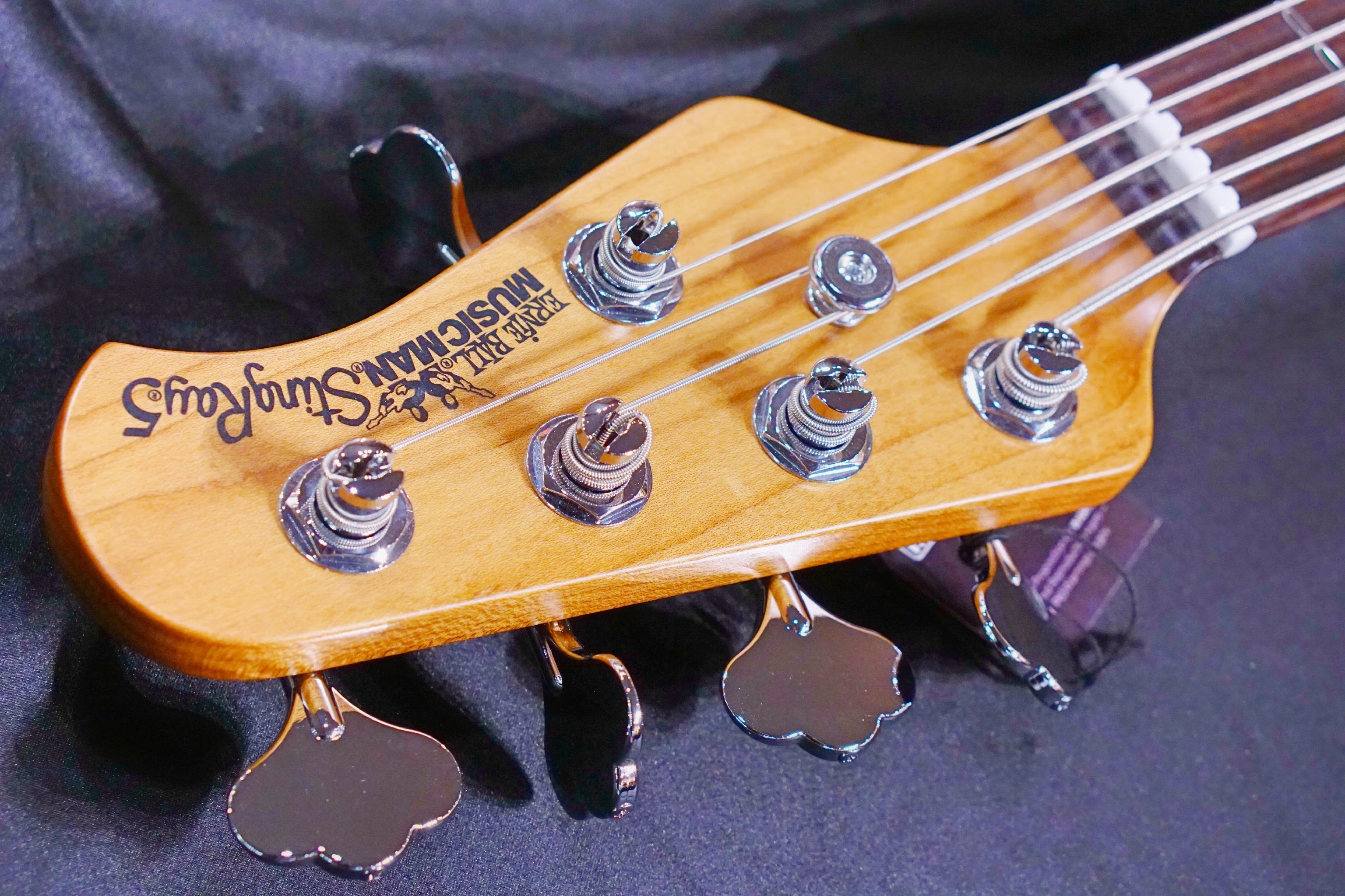 Ernie Ball Music Man StingRay 5 Special HH Bass Guitar - Burnt Amber with Maple Fingerboard F83624 - HIENDGUITAR Musicman bass