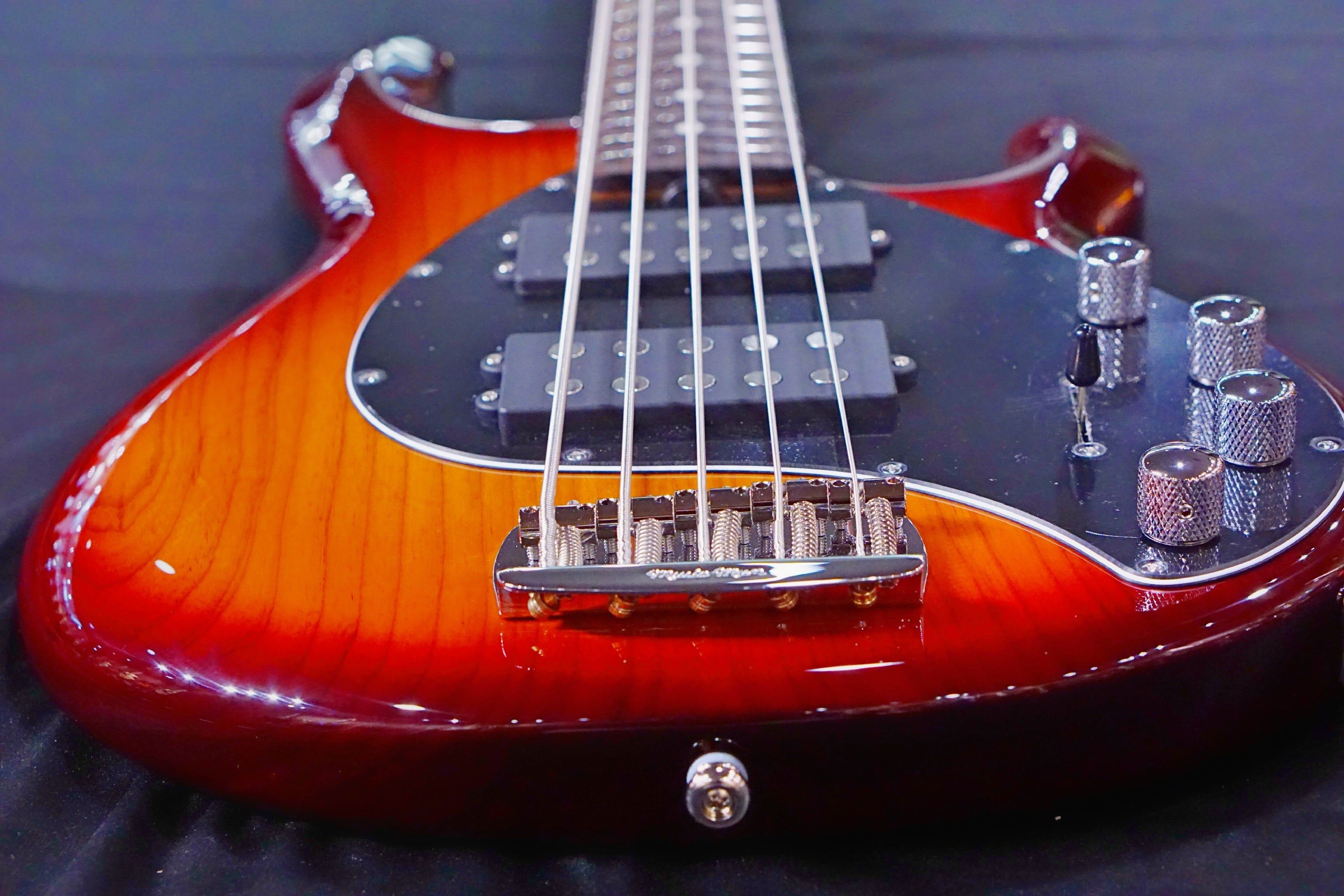 Ernie Ball Music Man StingRay 5 Special HH Bass Guitar - Burnt Amber with Maple Fingerboard F83624 - HIENDGUITAR Musicman bass