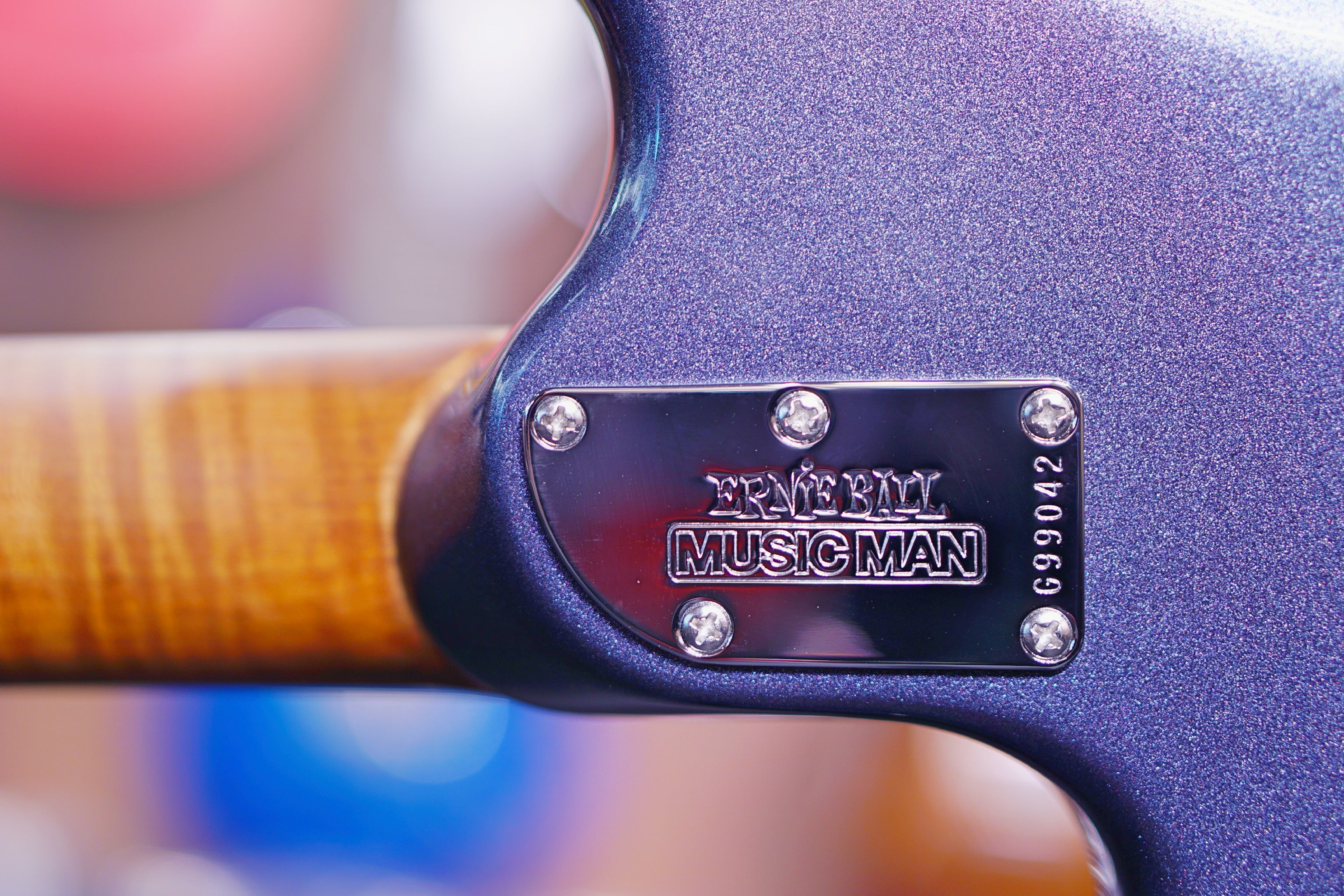 Ernie Ball Music Man Luke 3 HH - Bodhi Blue - Figured Roasted Maple/Rosewood G99042 - HIENDGUITAR Musicman GUITAR