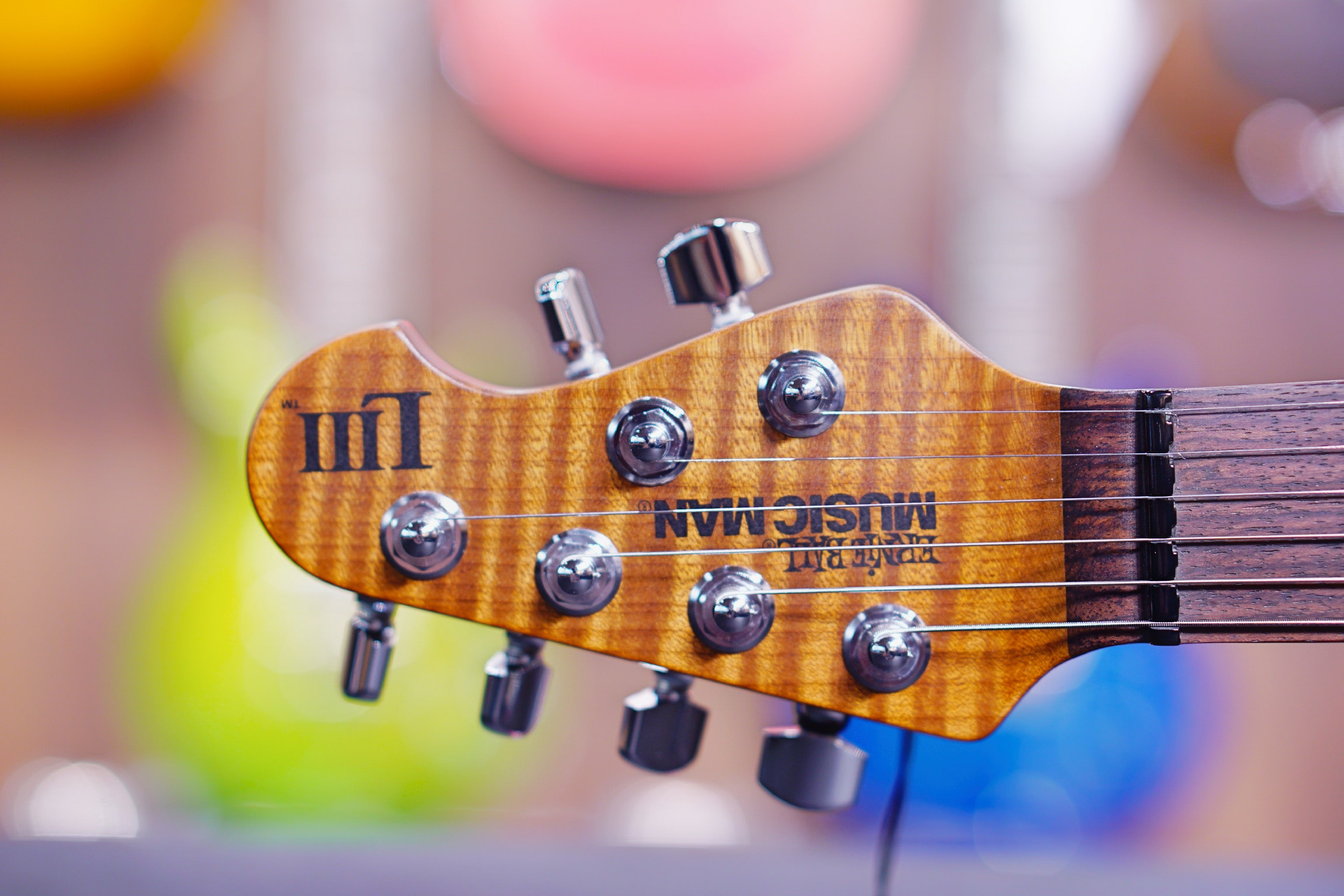 Ernie Ball Music Man Luke 3 HH - Bodhi Blue - Figured Roasted Maple/Rosewood G99042 - HIENDGUITAR Musicman GUITAR