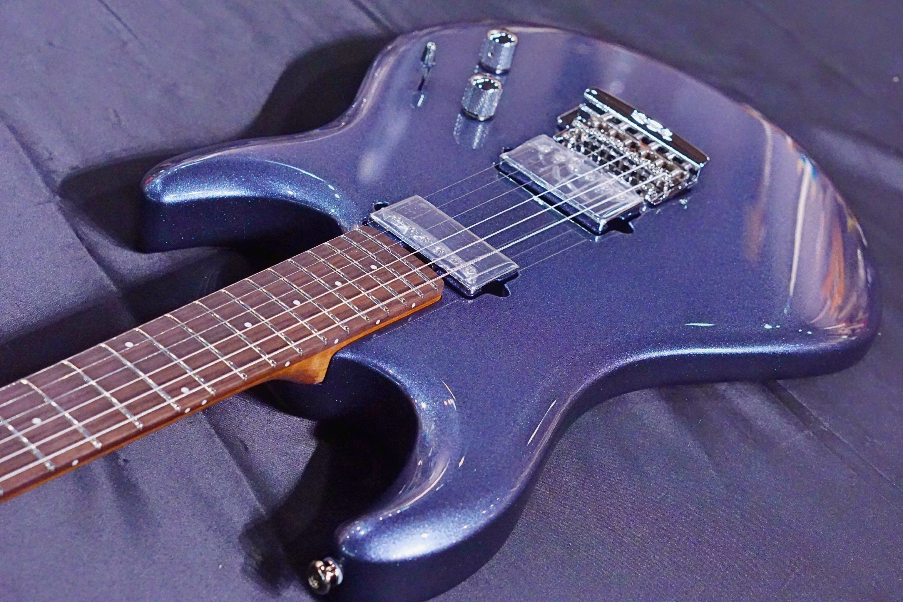 Ernie Ball Music Man Luke 3 HH - Bodhi Blue - Figured Roasted Maple/Rosewood G99042 - HIENDGUITAR Musicman GUITAR