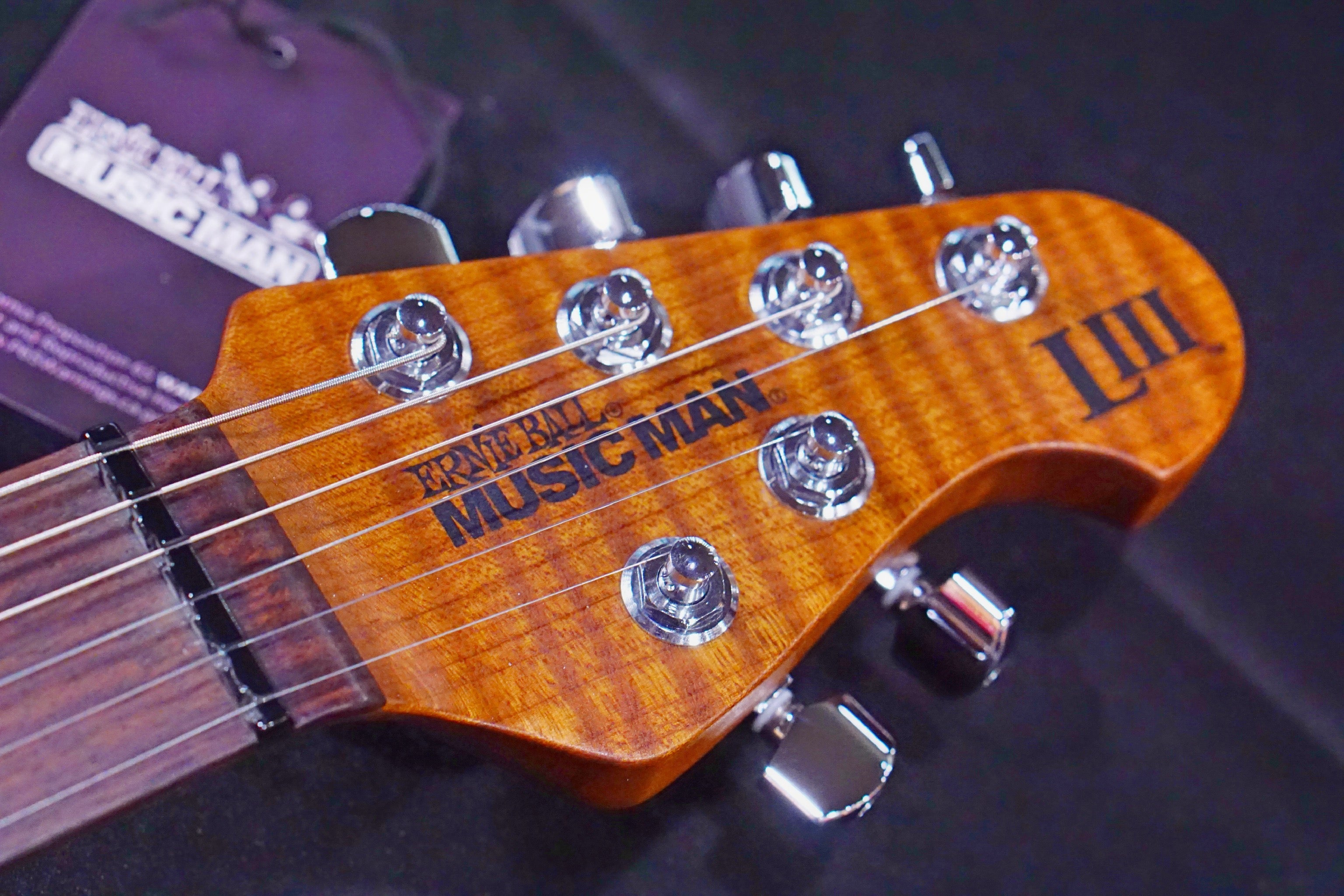 Ernie Ball Music Man Luke 3 HH - Bodhi Blue - Figured Roasted Maple/Rosewood G99042 - HIENDGUITAR Musicman GUITAR