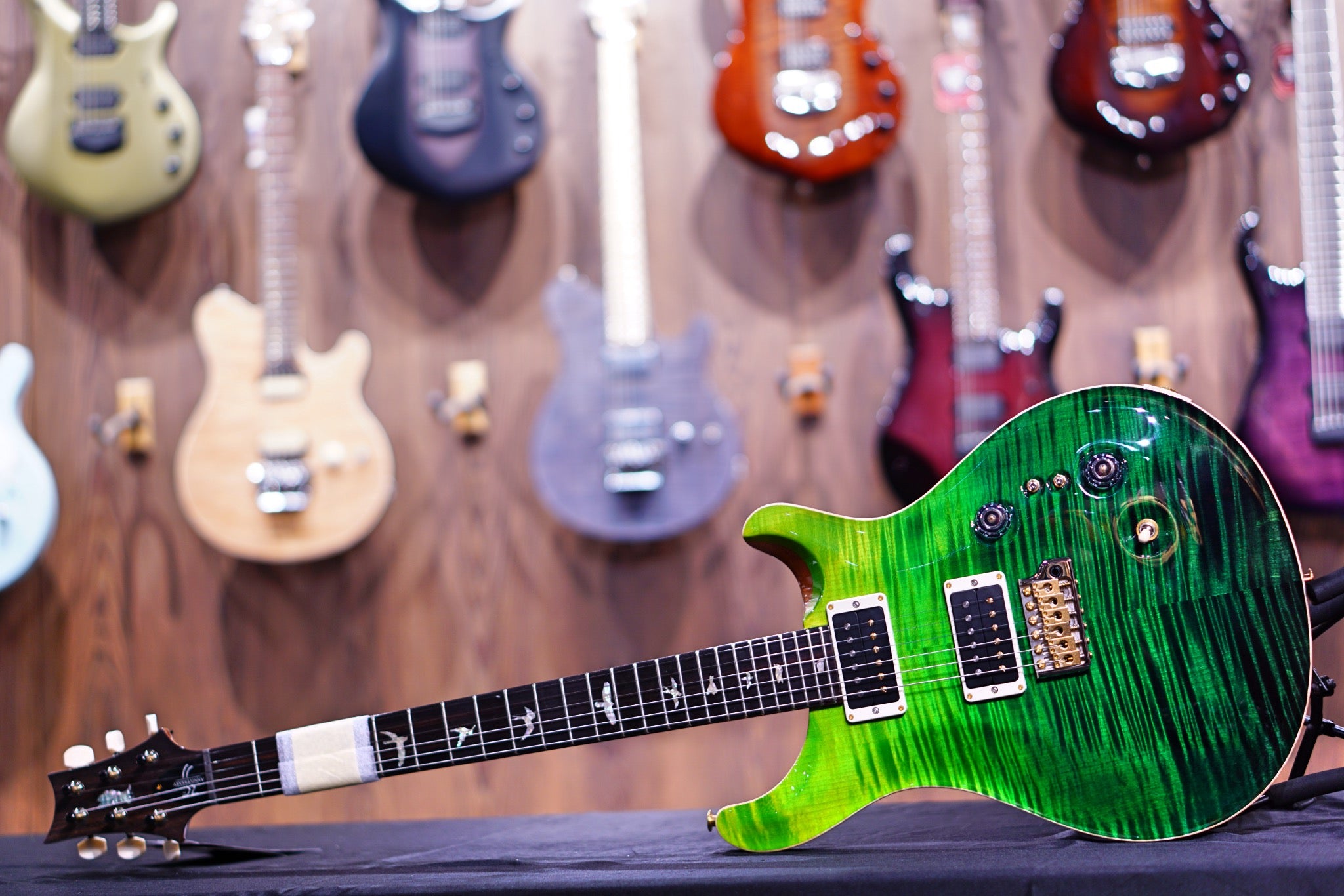 PRS 35th Anniversary Custom 24 - green fade 10top Regular Neck 0336821 - HIENDGUITAR PRS GUITAR