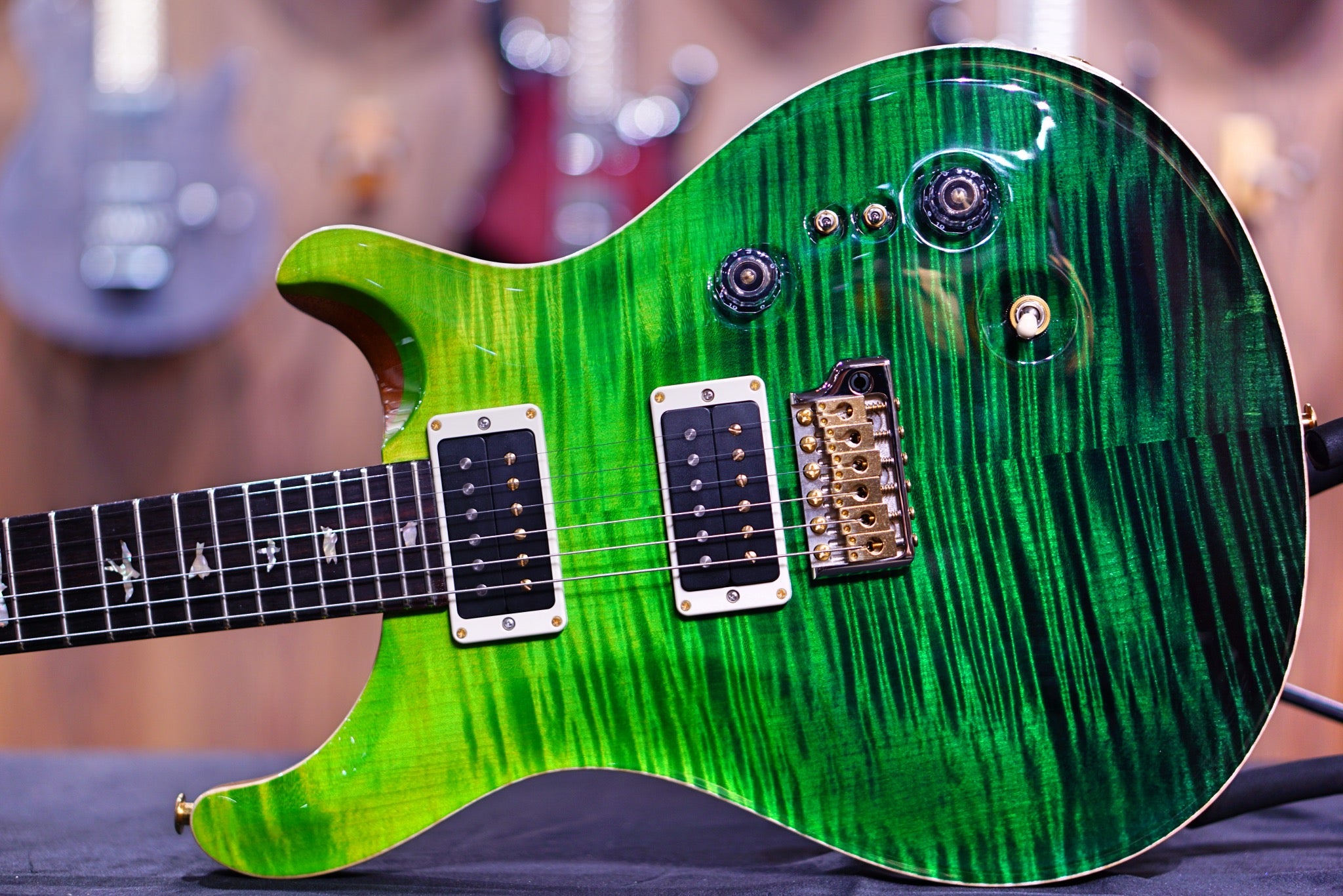 PRS 35th Anniversary Custom 24 - green fade 10top Regular Neck 0336821 - HIENDGUITAR PRS GUITAR