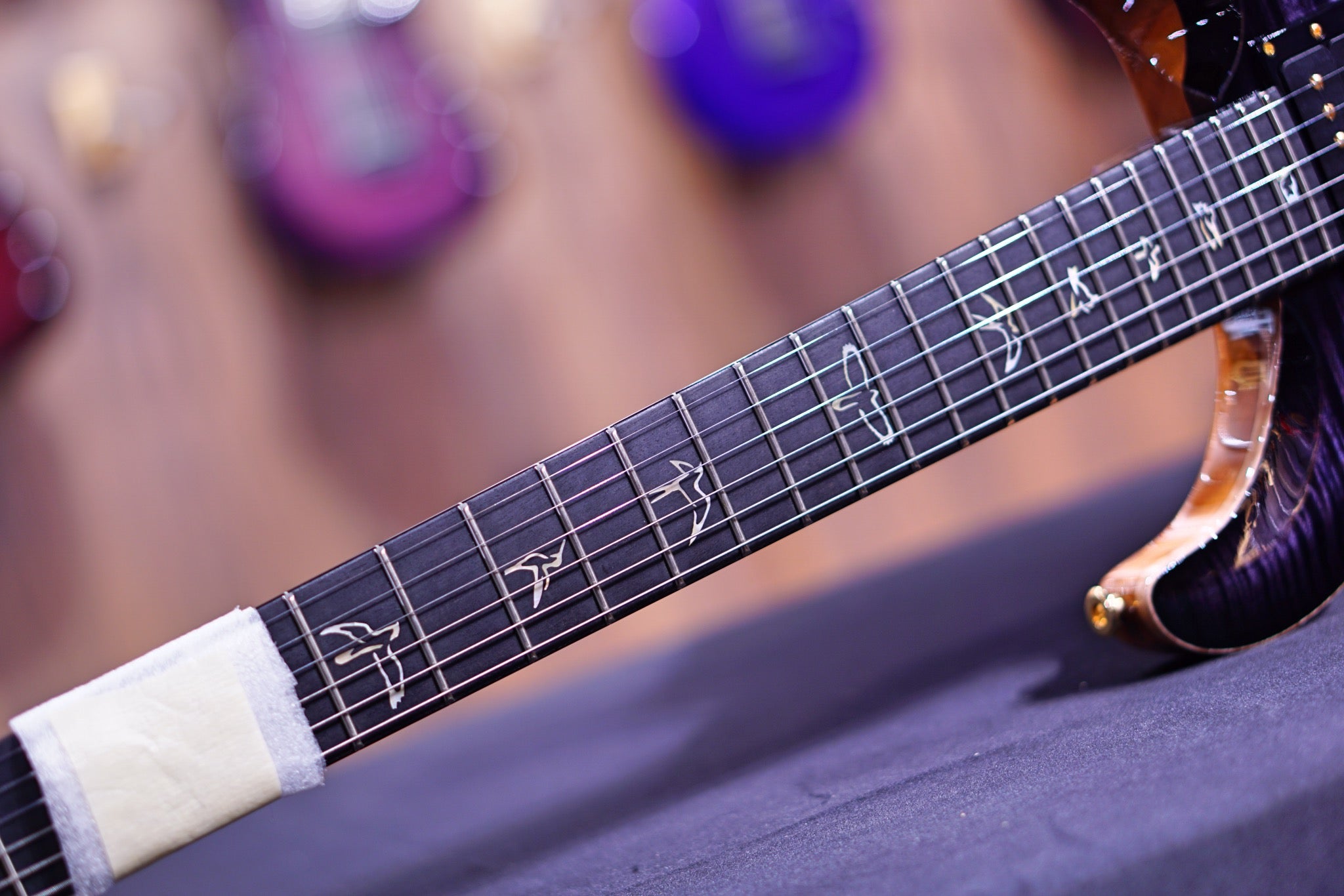 PRS Custom 24 Floyd wood library Purple Mist stained flame neck run 0340186 - HIENDGUITAR PRS GUITAR