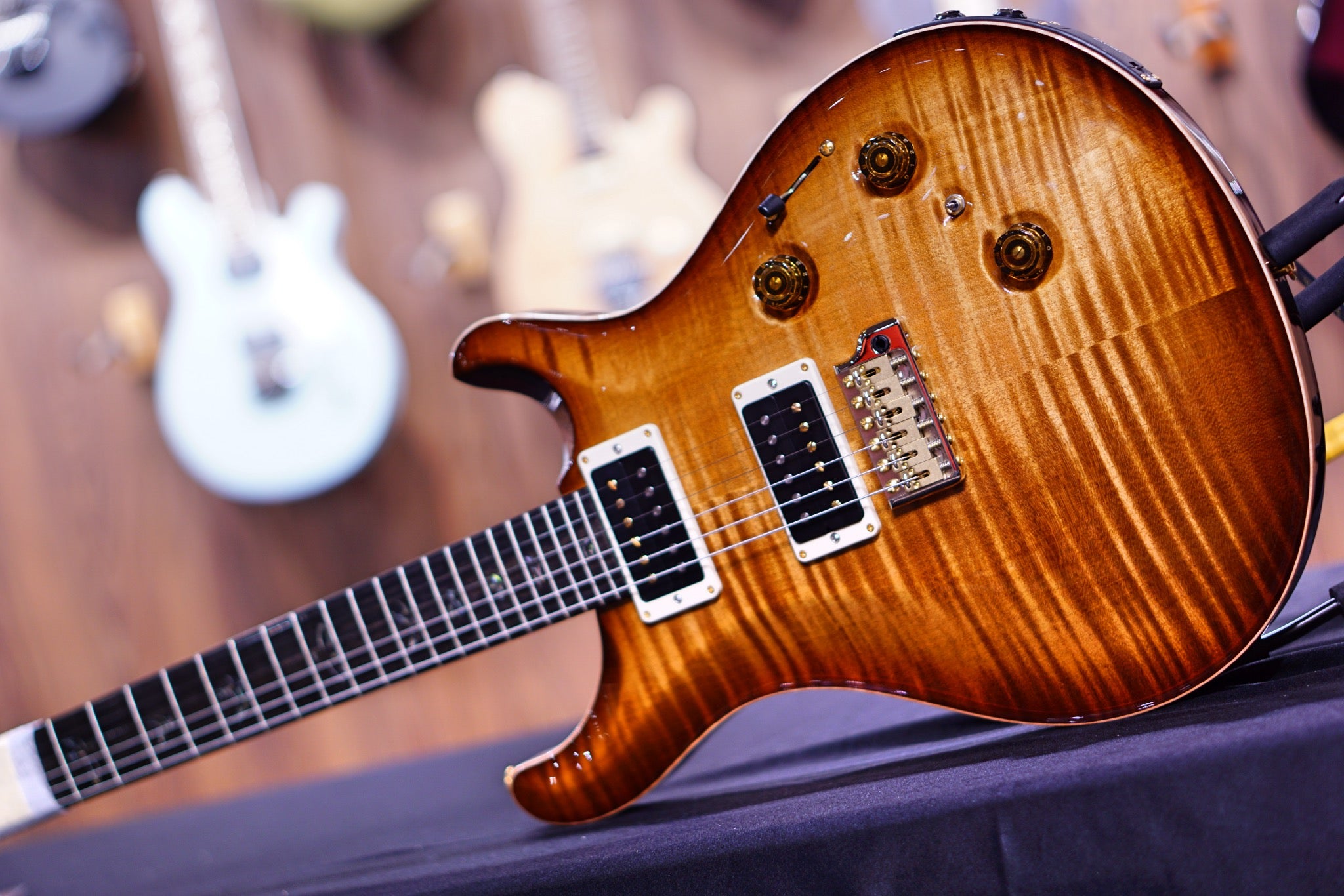 PRS Custom 24 Piezo wood library Copperhead Burst Torrefied maple neck run 0340149 - HIENDGUITAR PRS GUITAR
