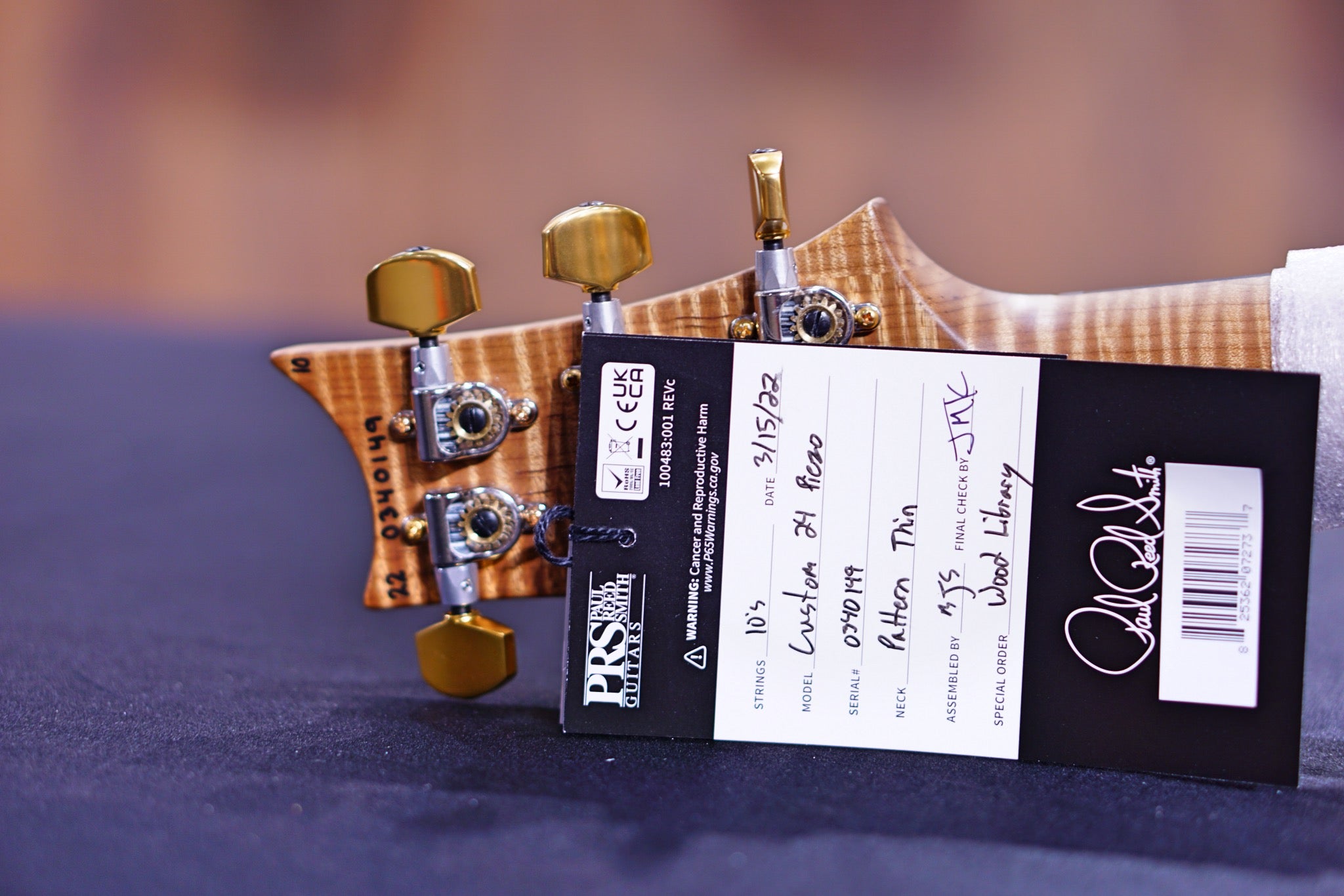 PRS Custom 24 Piezo wood library Copperhead Burst Torrefied maple neck run 0340149 - HIENDGUITAR PRS GUITAR