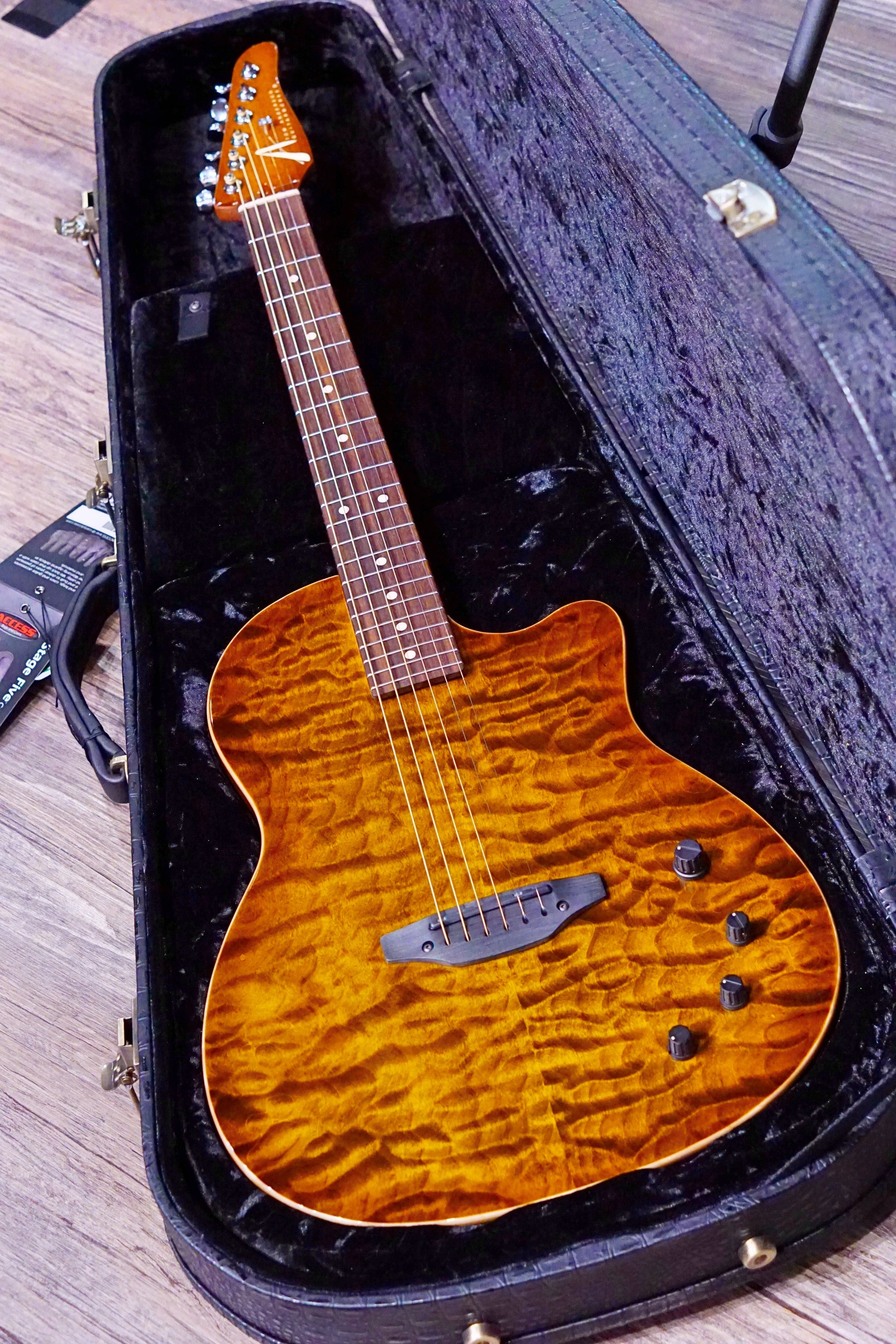 Tom Anderson Crowdster Deep Tobacco Fade with Binding 10-15-20P - HIENDGUITAR Anderson GUITAR